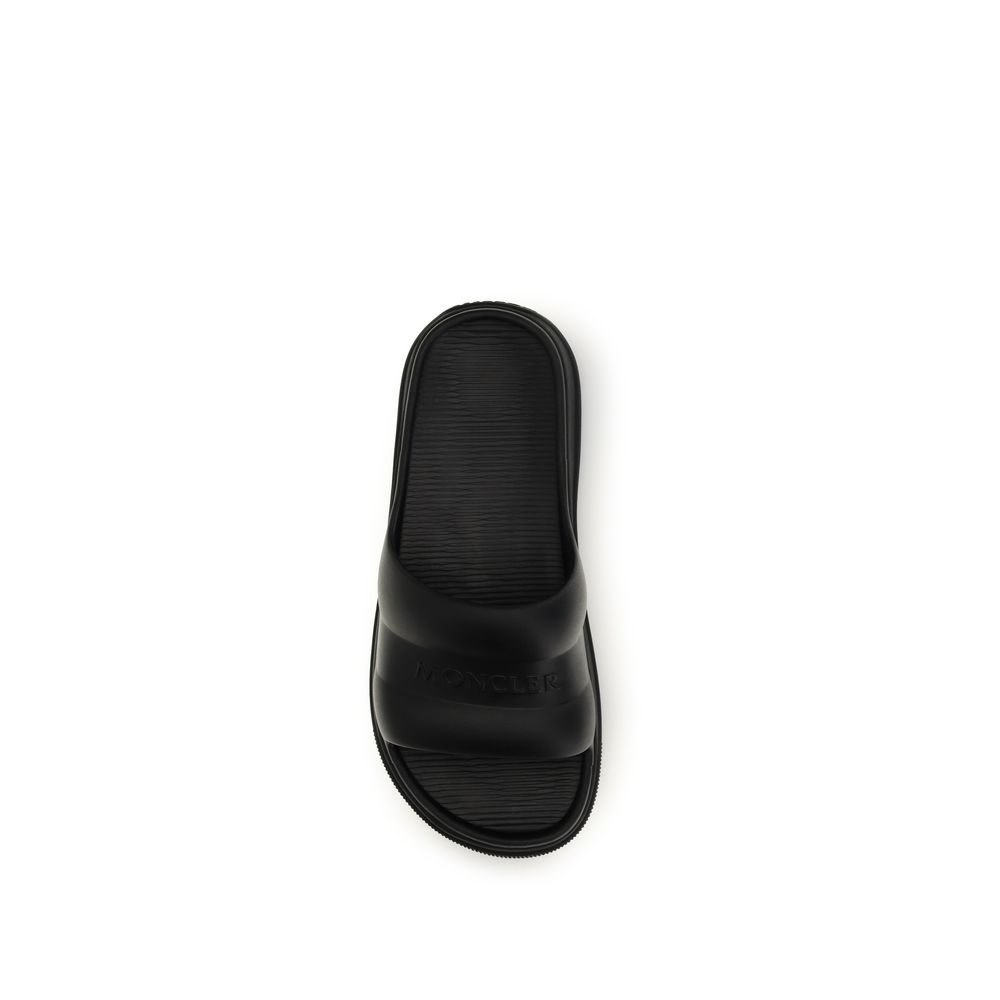 Moncler Black Rubber Flat Sandals - Image 4
