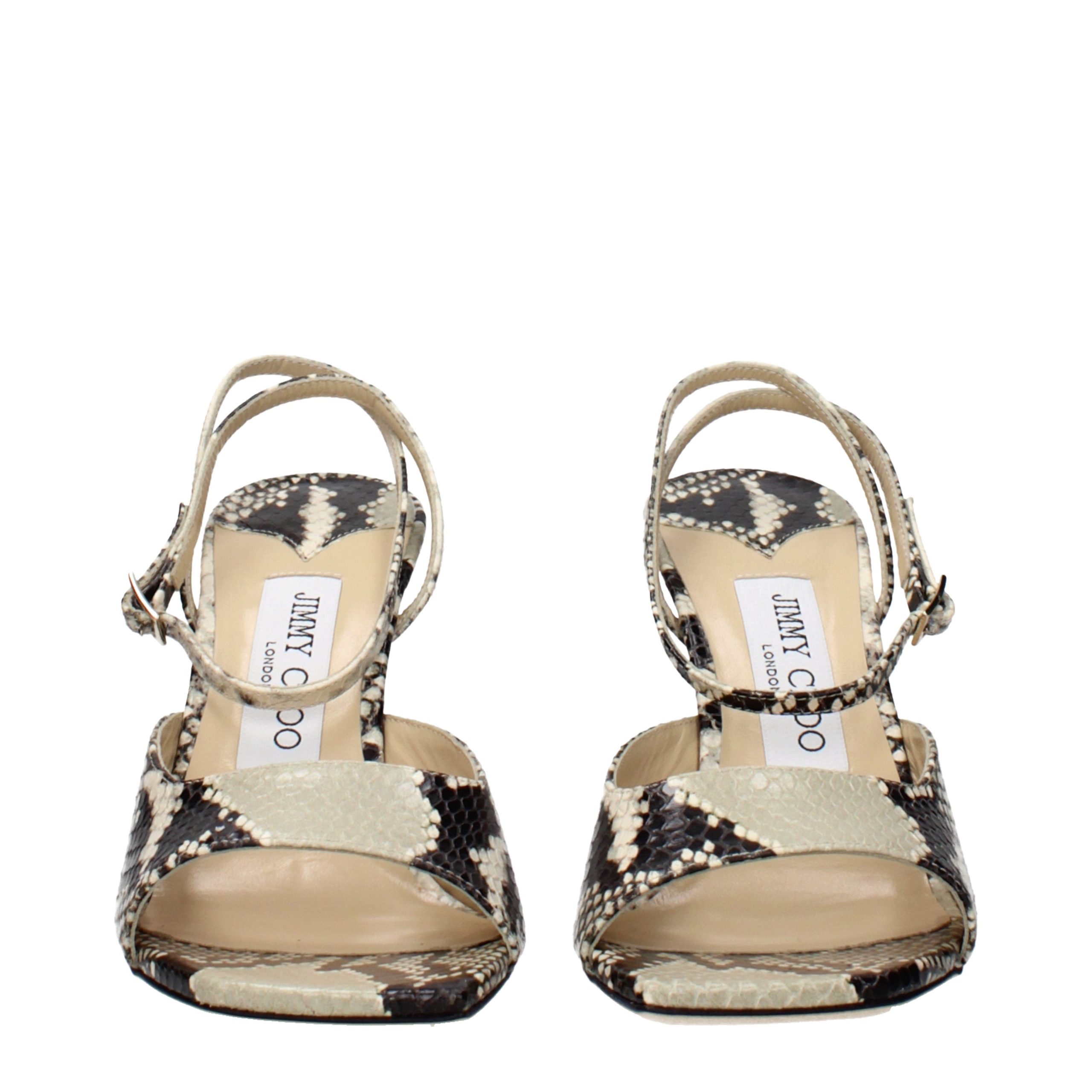 Jimmy Choo Multicolor Leather Stiletto Heel Sandals - Image 3