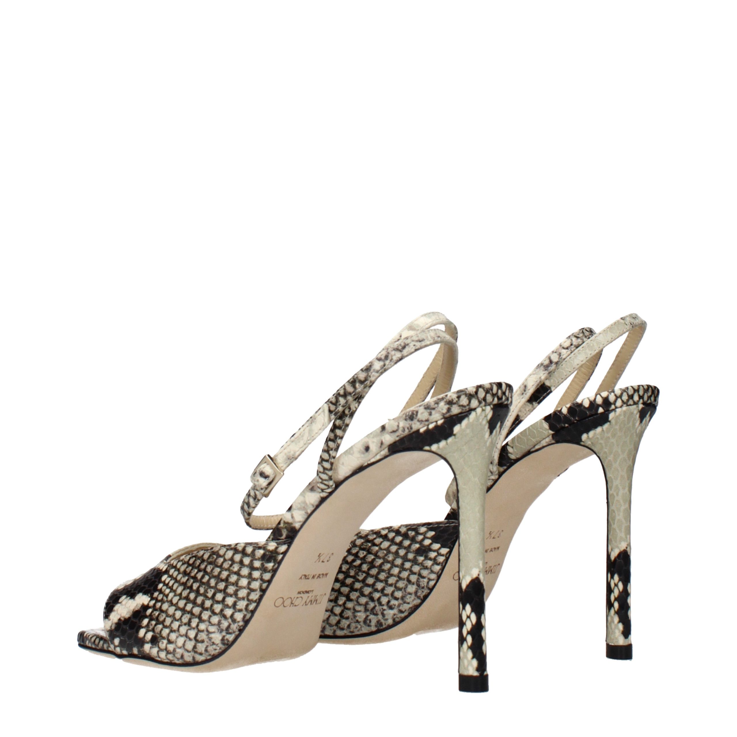 Jimmy Choo Multicolor Leather Stiletto Heel Sandals - Image 4