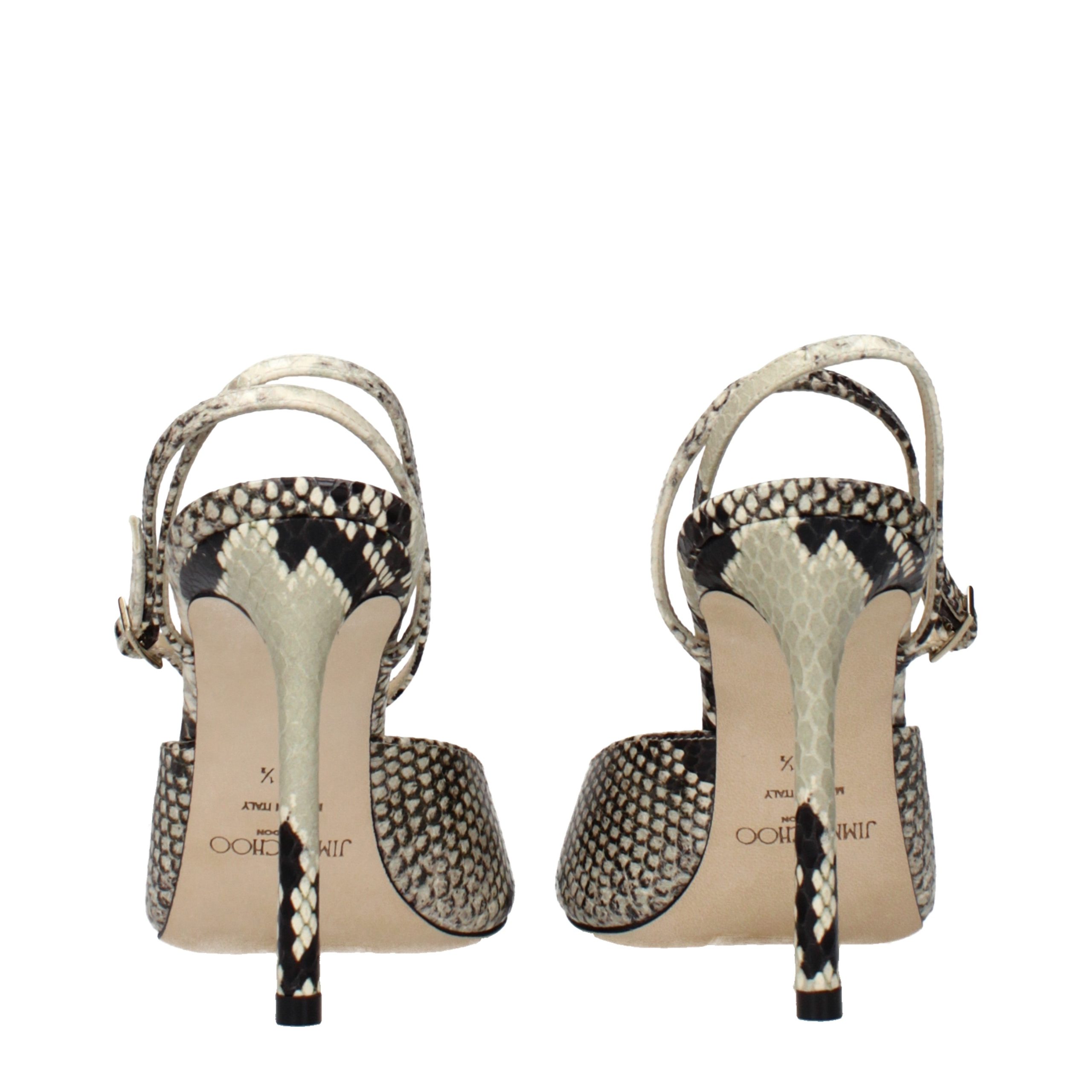 Jimmy Choo Multicolor Leather Stiletto Heel Sandals - Image 5