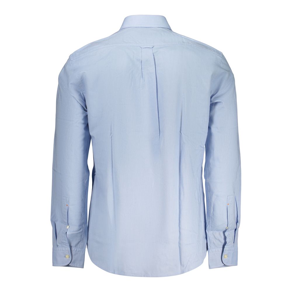 Hugo Boss Azzurro Cotton Men Shirt - Image 2