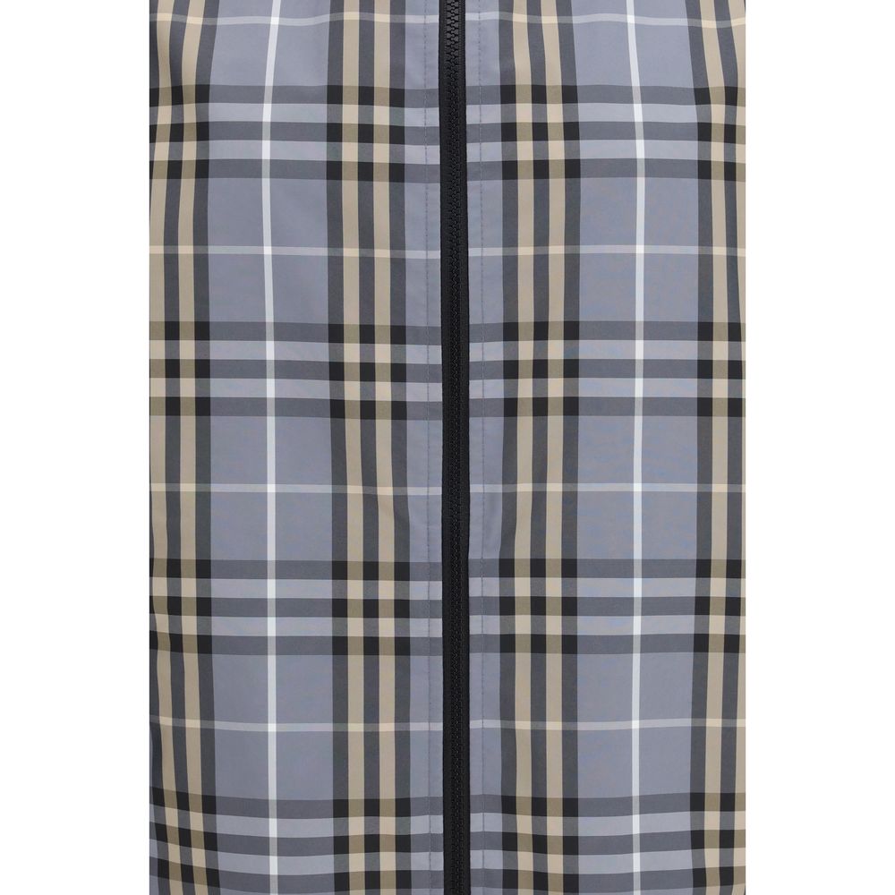 Burberry Blue Polyester Shell Jacket - Image 5