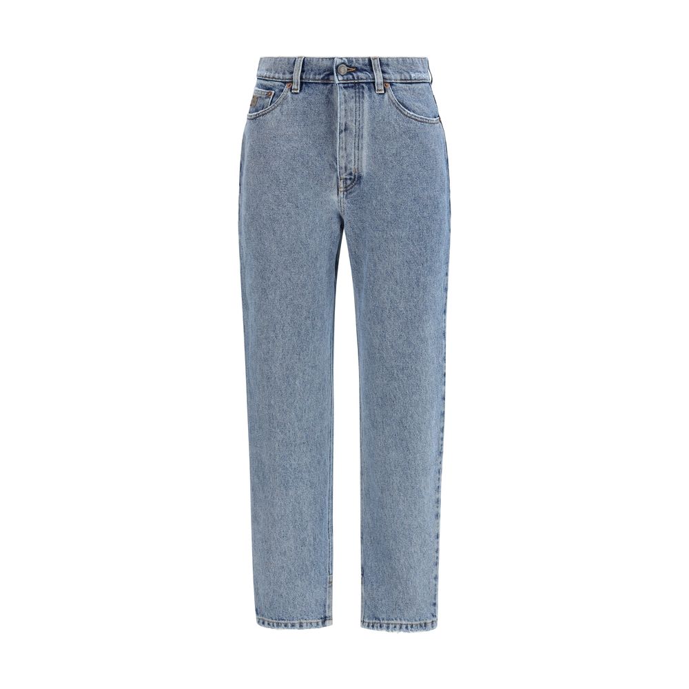 ChloƩ Blue Cotton Tapered Jeans