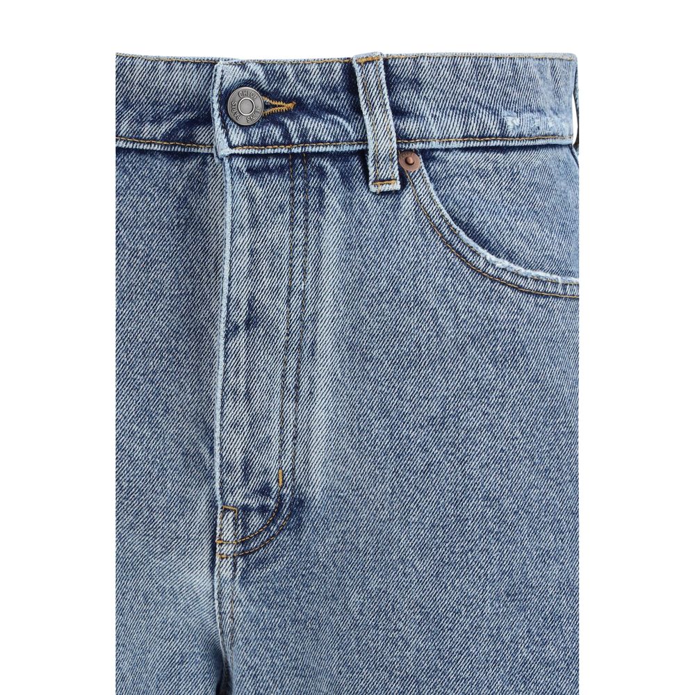 ChloƩ Blue Cotton Tapered Jeans - Image 3