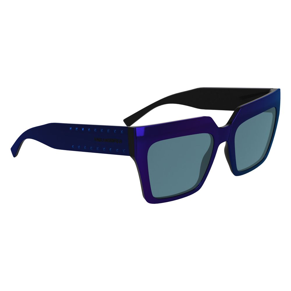 Karl Lagerfeld Blue Injected Sunglasses - Image 3