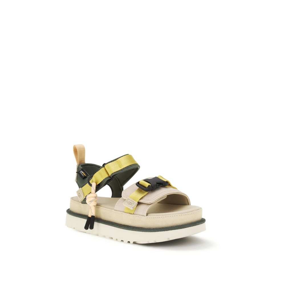 UGG Beige Rubber Flat Sandals - Image 2