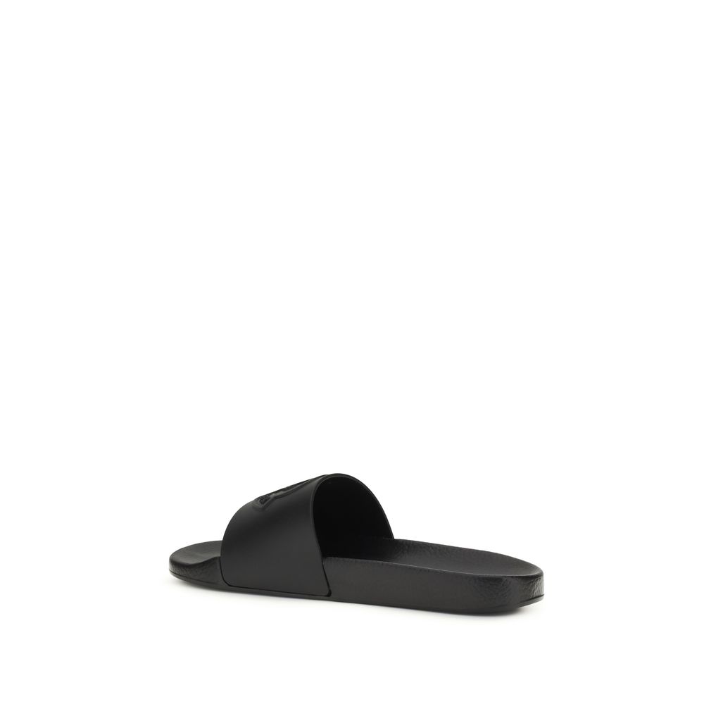 Moncler Black Rubber Slippers - Image 3