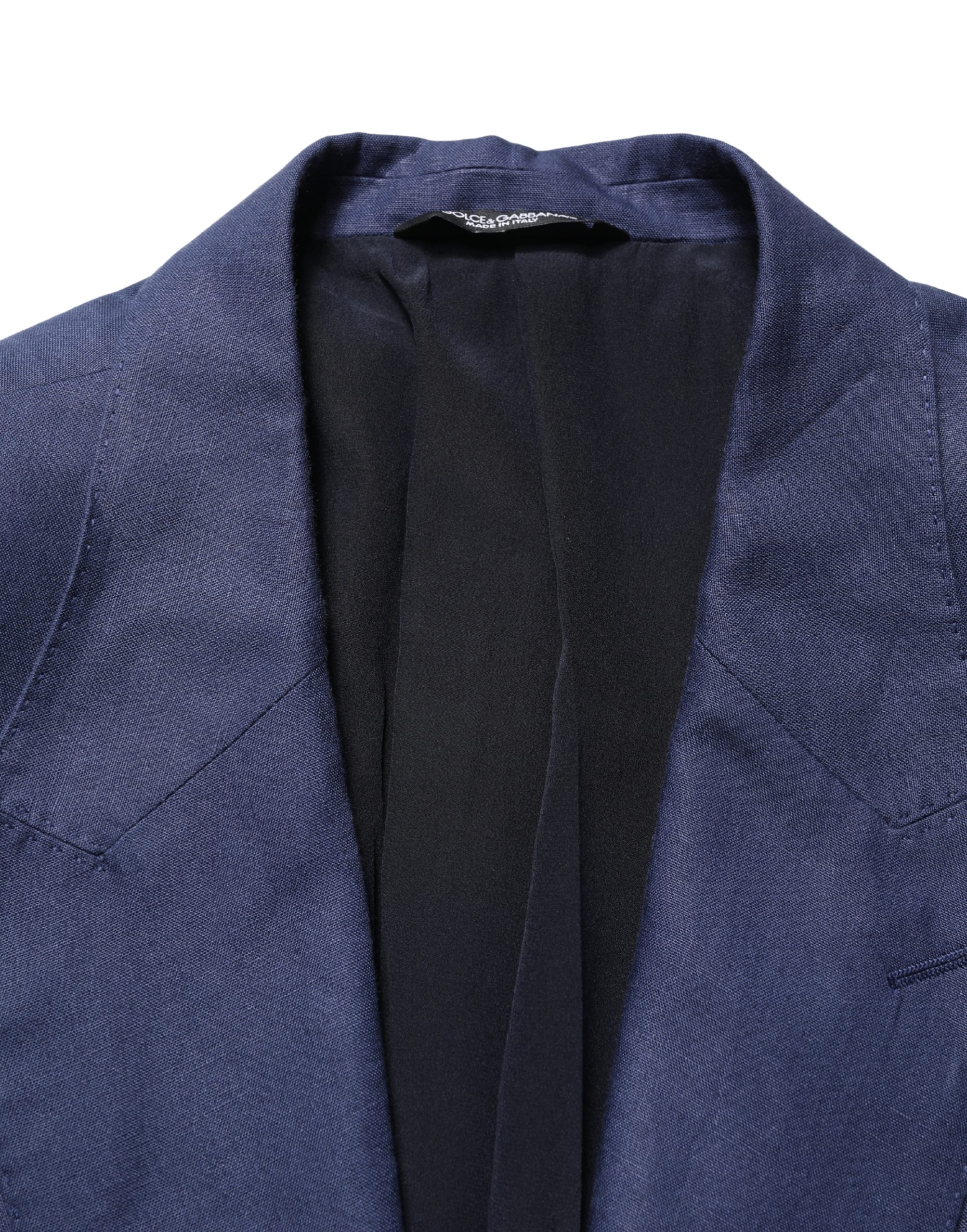 Dolce & Gabbana Blue Single Breasted 2 Button Suit Jacket - Image 7