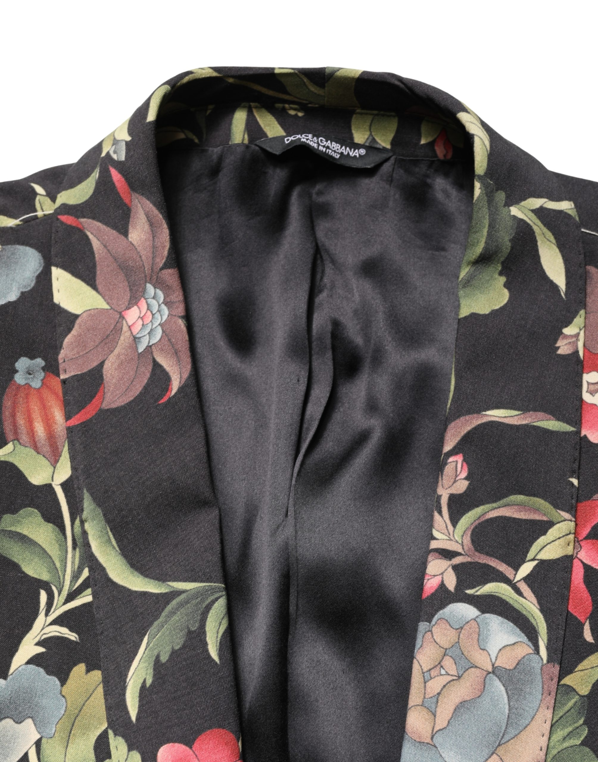 Dolce & Gabbana Multicolor Floral Leopard 1 Button Men Suit Jacket - Image 7