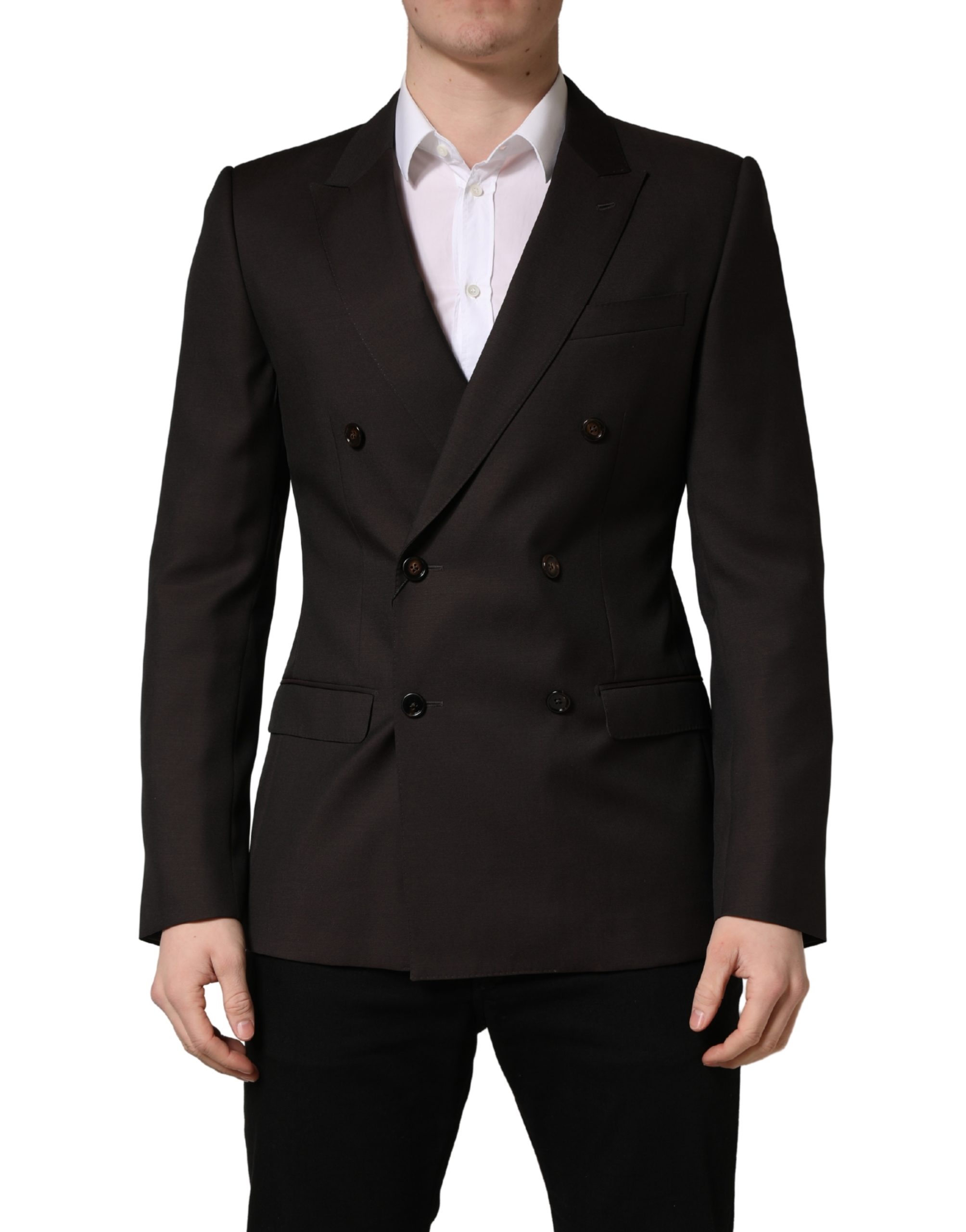 Dolce & Gabbana Dark Violet Wool Double Breasted Suit Jacket - Image 2