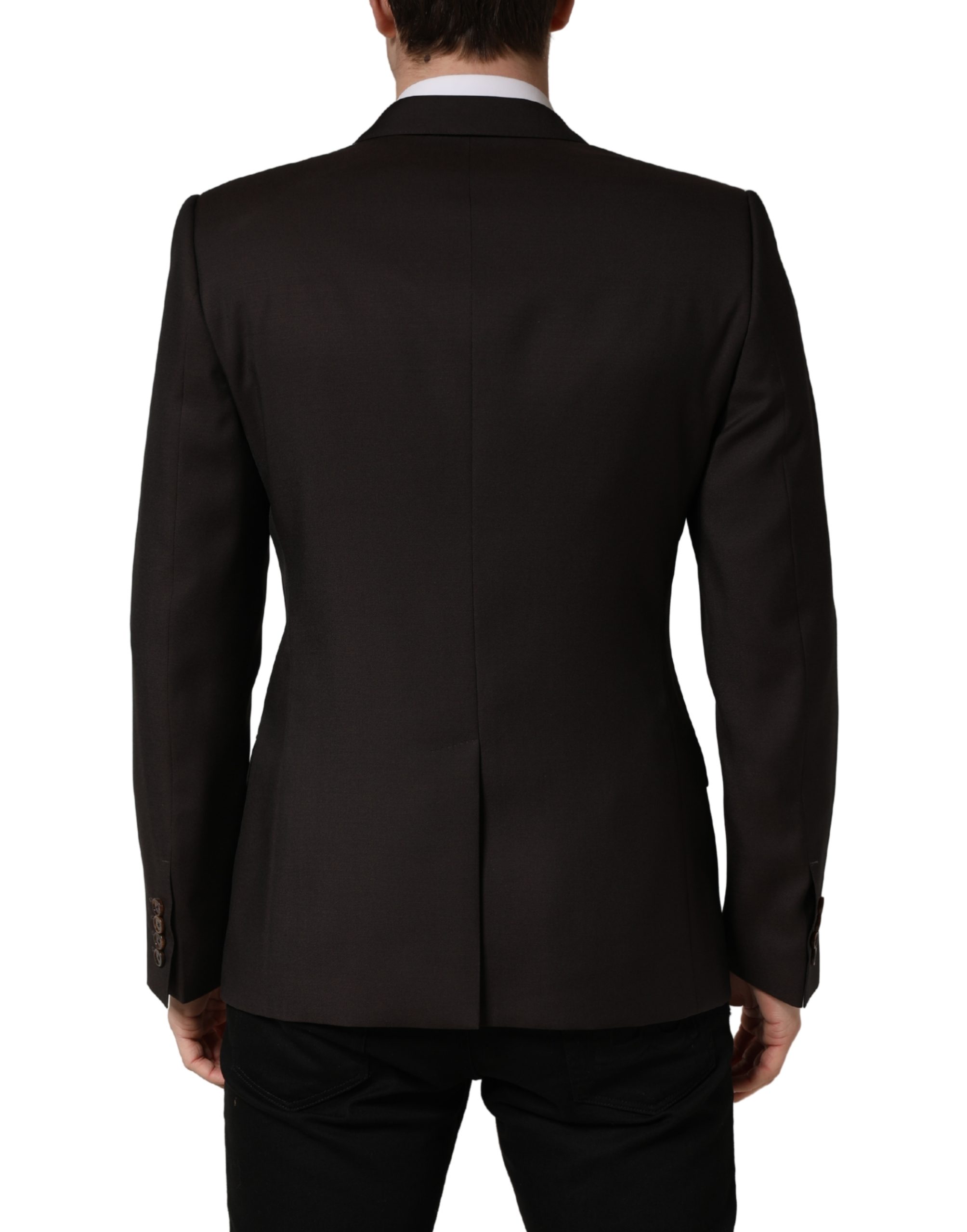 Dolce & Gabbana Dark Violet Wool Double Breasted Suit Jacket - Image 4