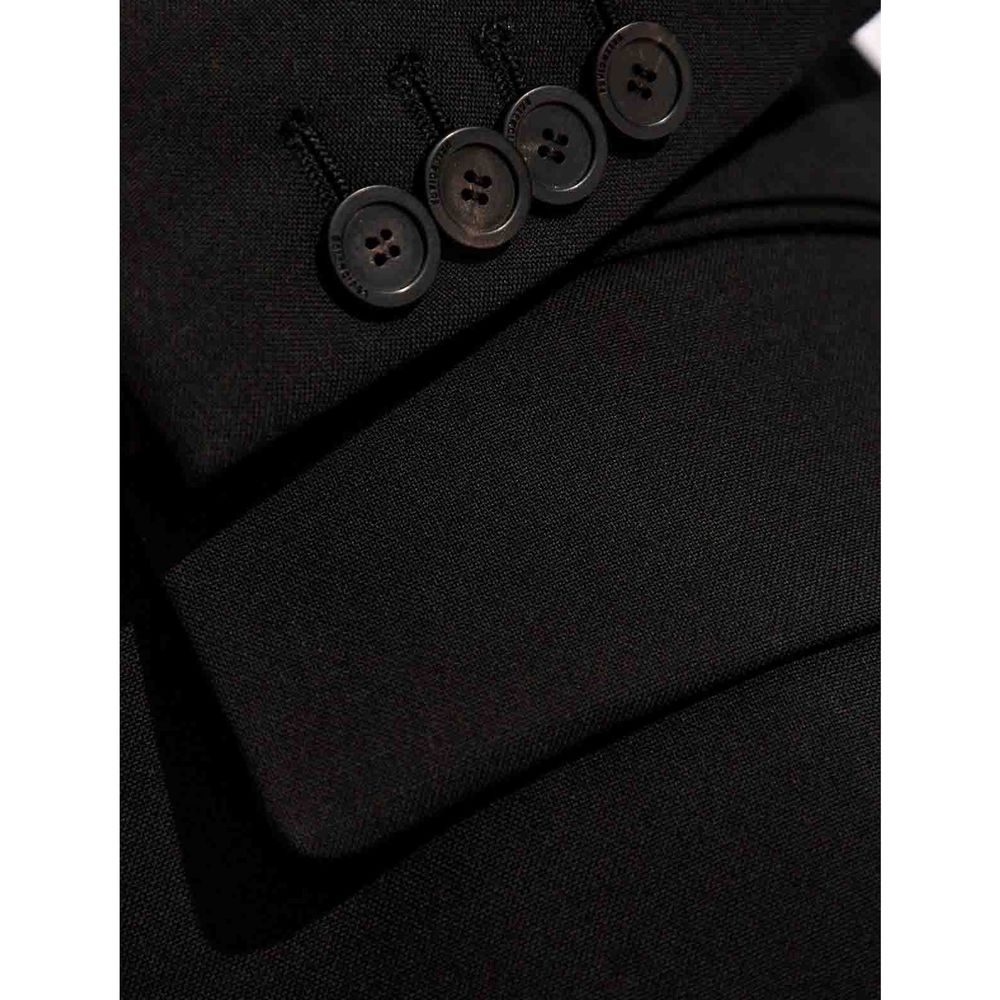 Balenciaga Black Wool Full-Length Jacket - Image 4