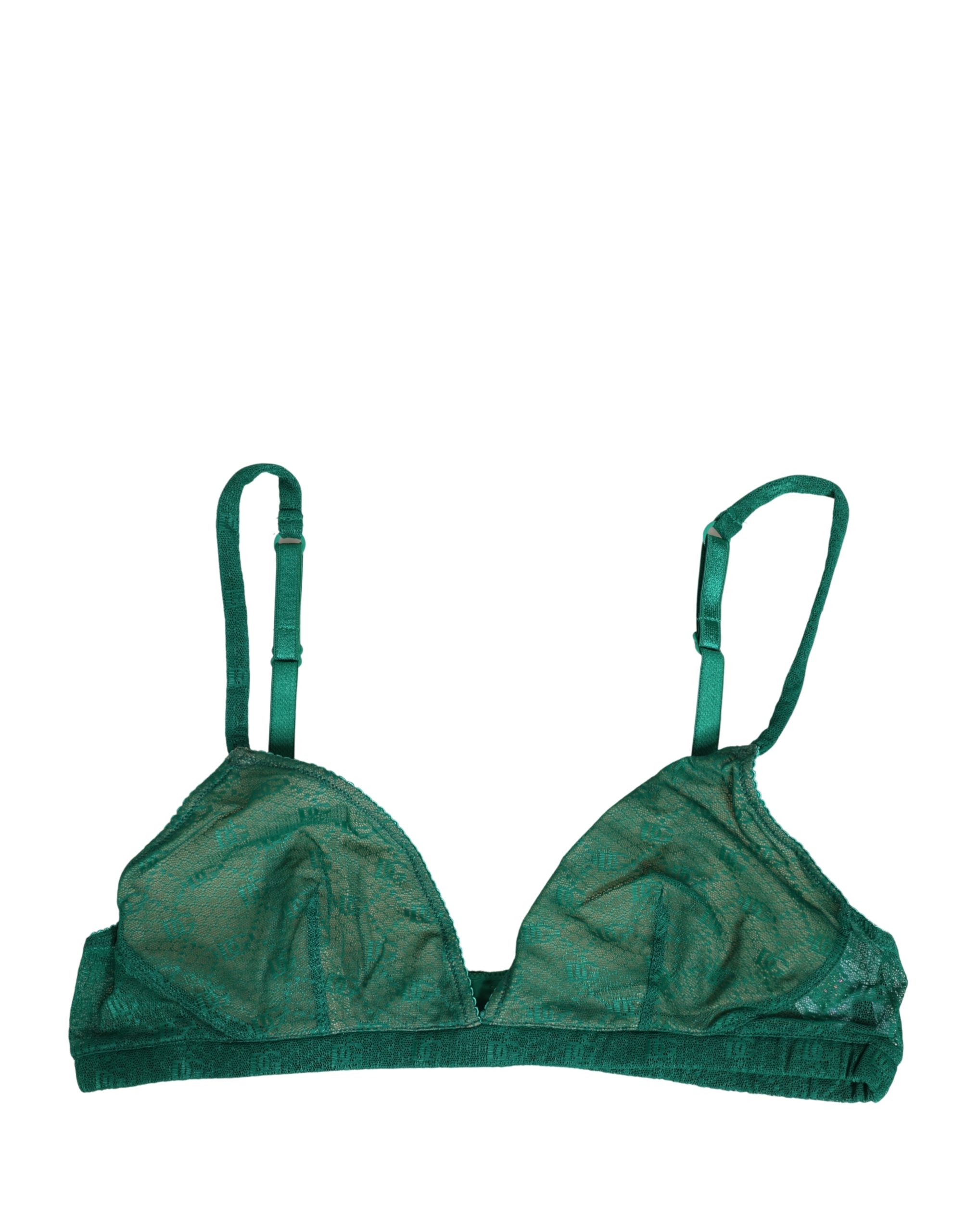 Dolce & Gabbana Green Nylon Stretch Soft Cup Brassiere Underwear - Image 2