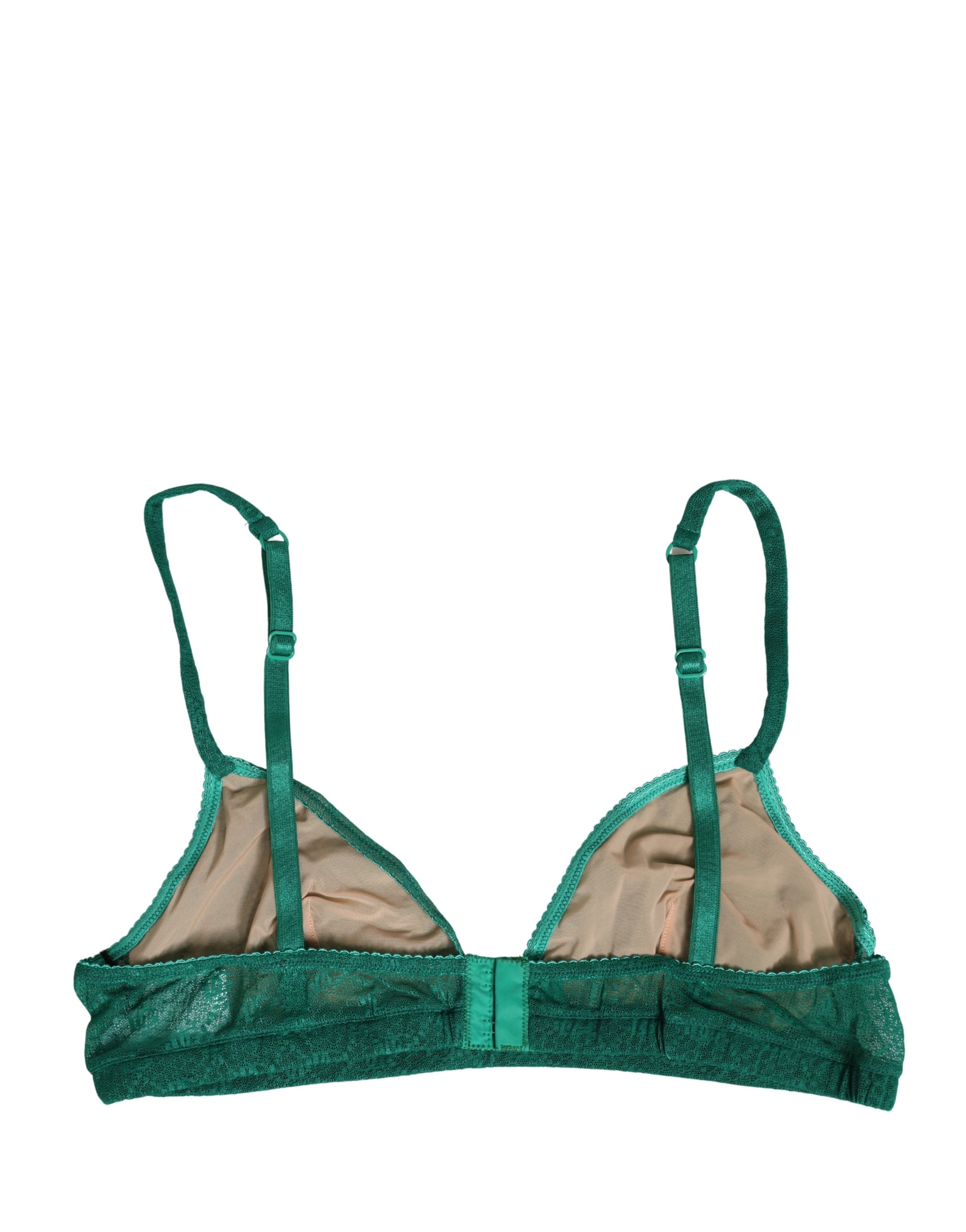 Dolce & Gabbana Green Nylon Stretch Soft Cup Brassiere Underwear - Image 4
