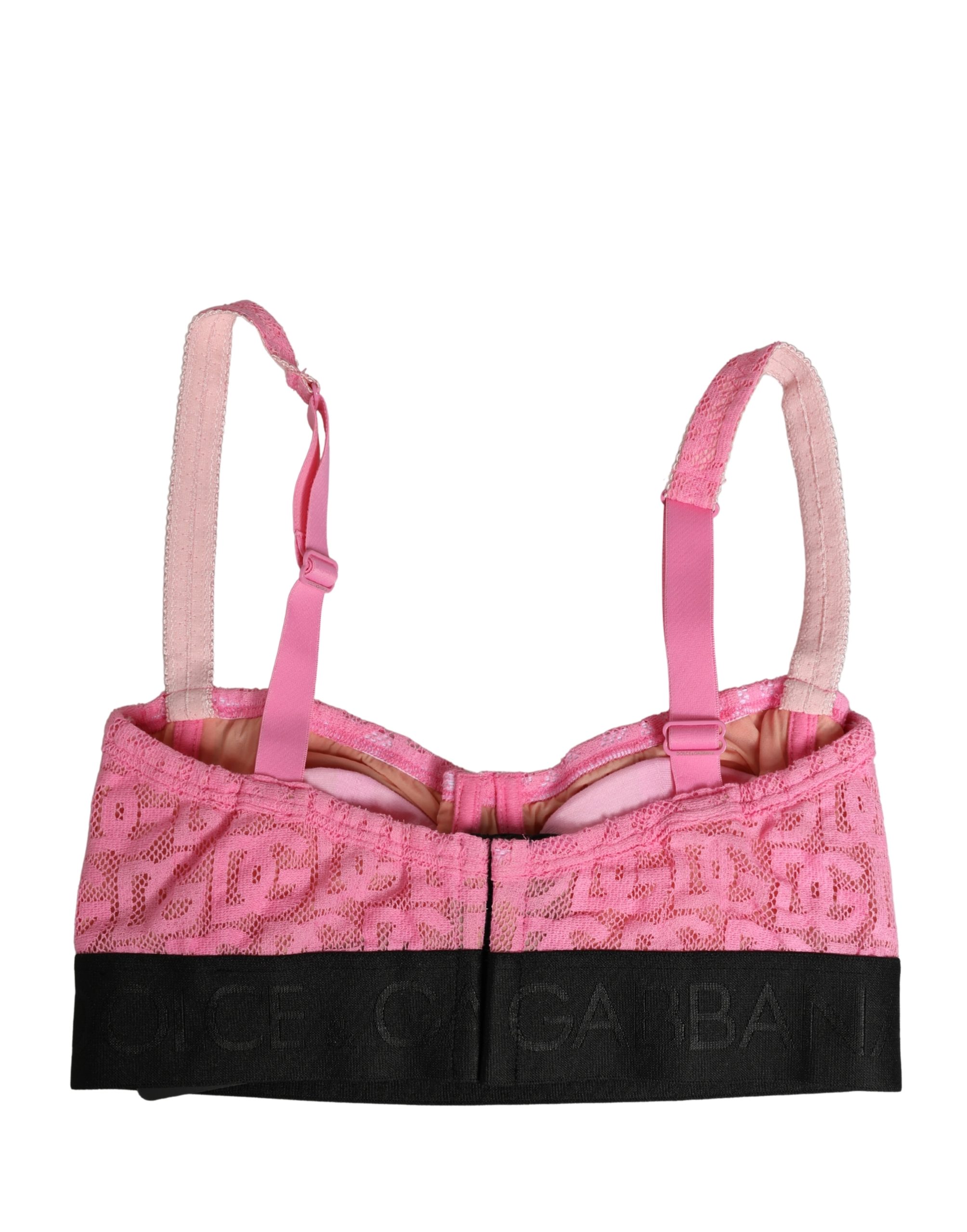 Dolce & Gabbana Pink Semi-Pad Underwire Balconette Bra Underwear - Image 3