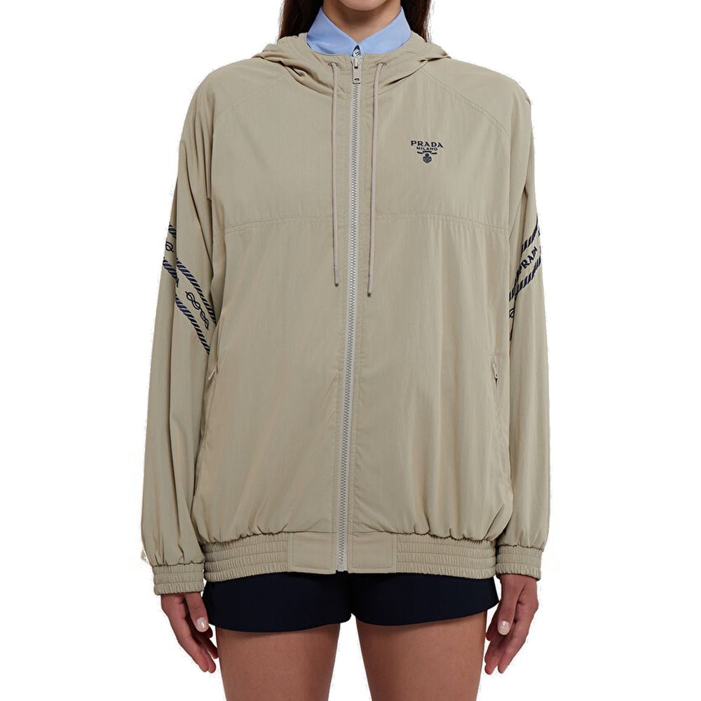 Prada Beige Cotton Full-Length Jacket - Image 2