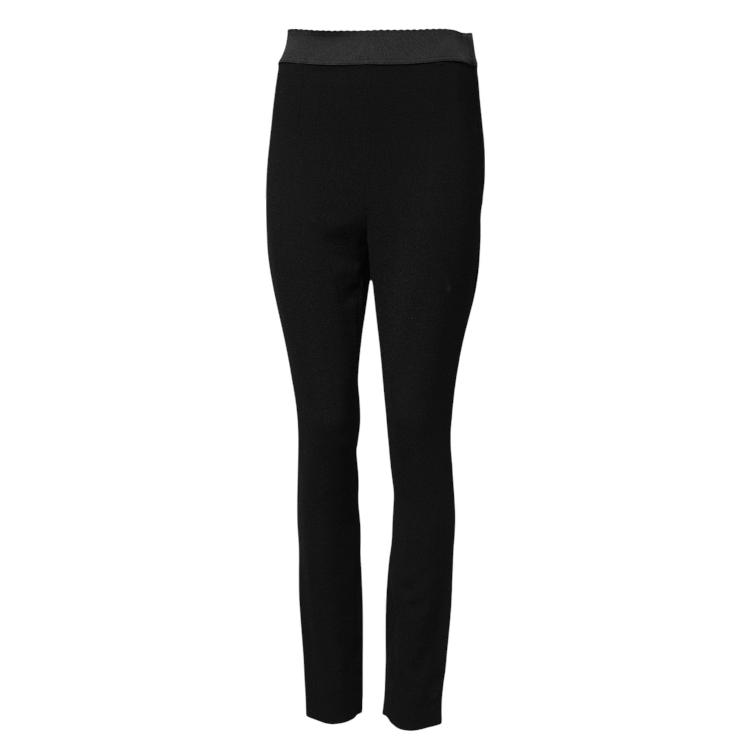 Dolce & Gabbana Black Wool Leggings Stretch Pants - Image 5