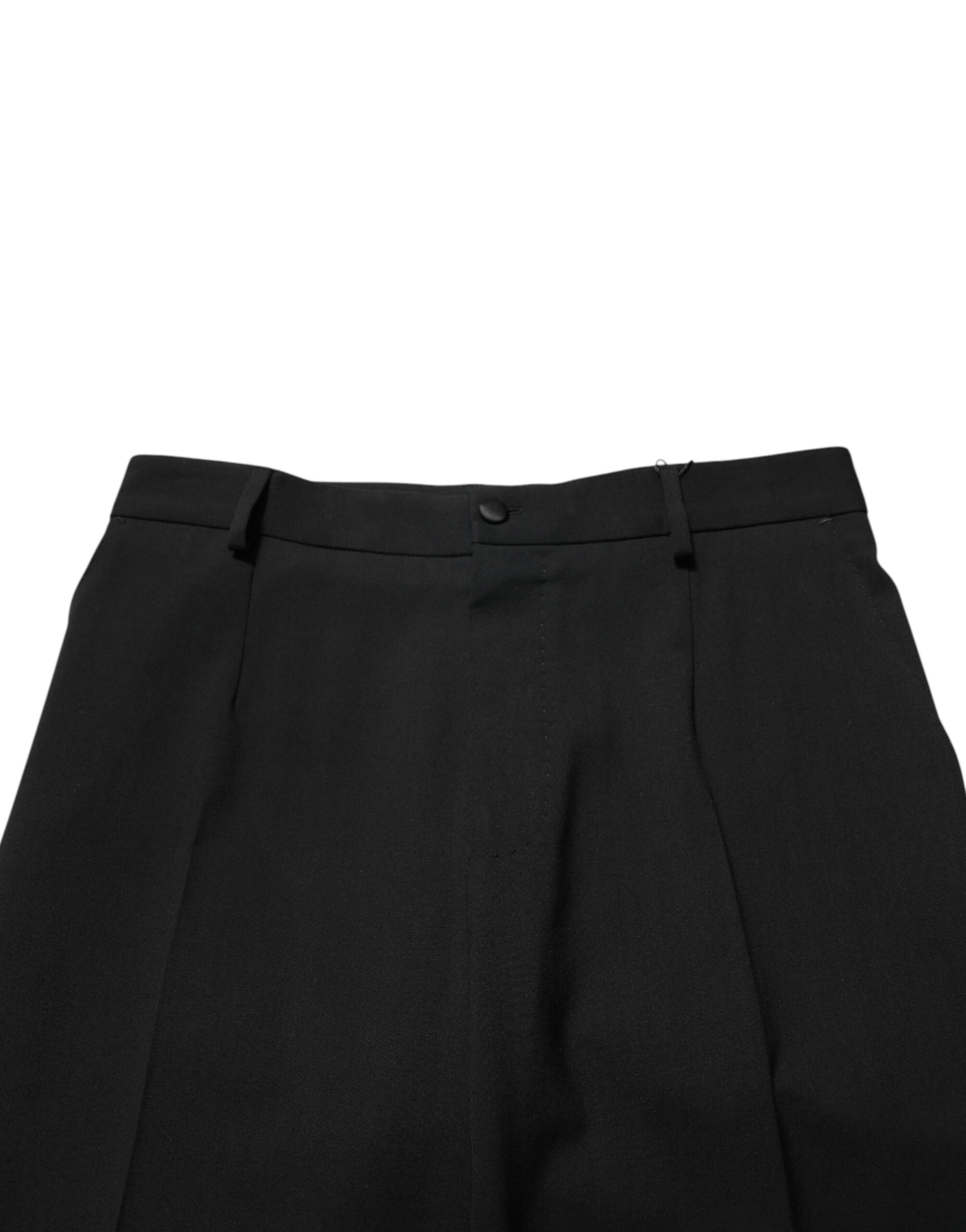 Dolce & Gabbana Black Wool Formal Dress Men Trouser Pants - Image 6