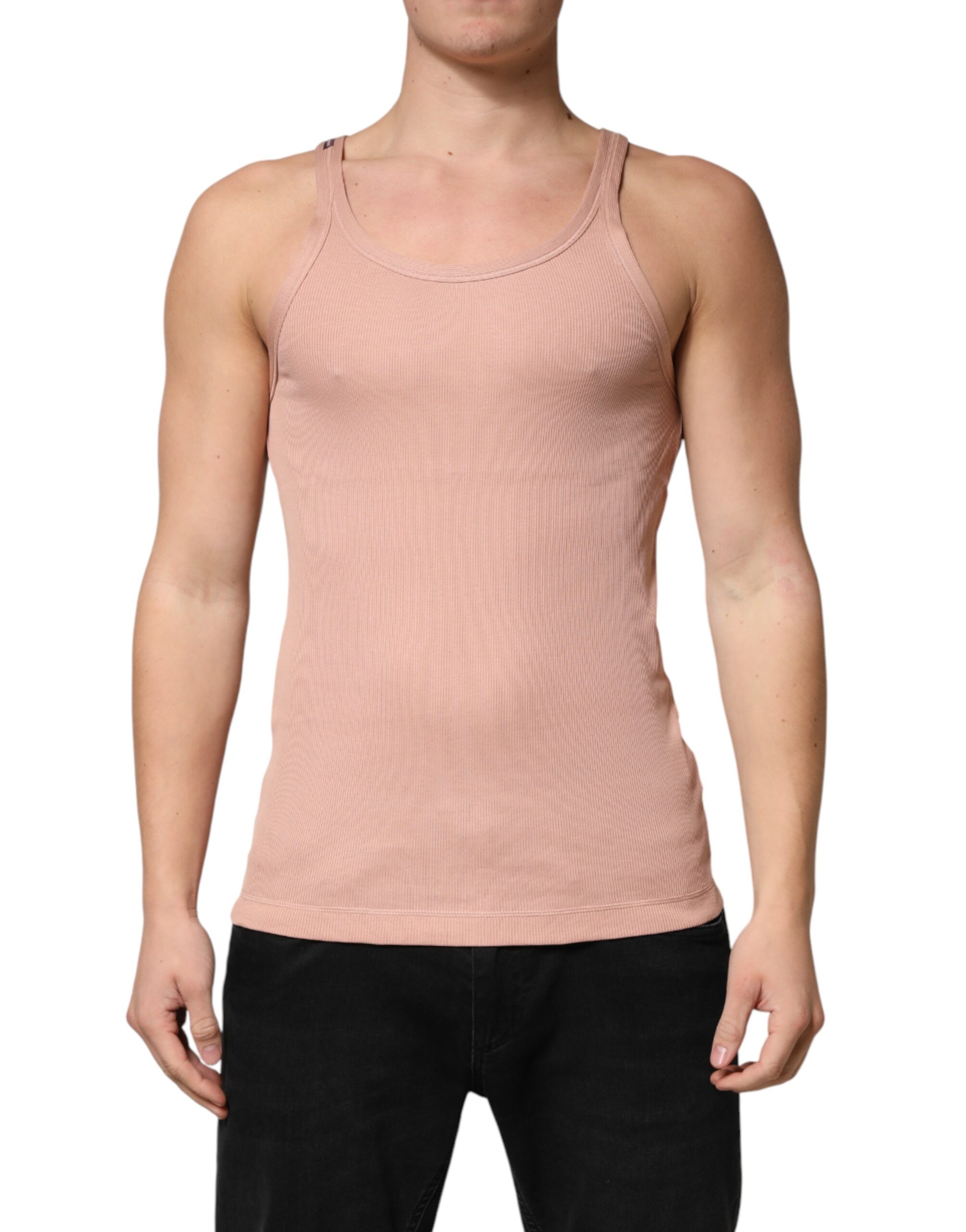 Dolce & Gabbana Pink Sleeveless Round Neck Tank Top T-shirt - Image 2