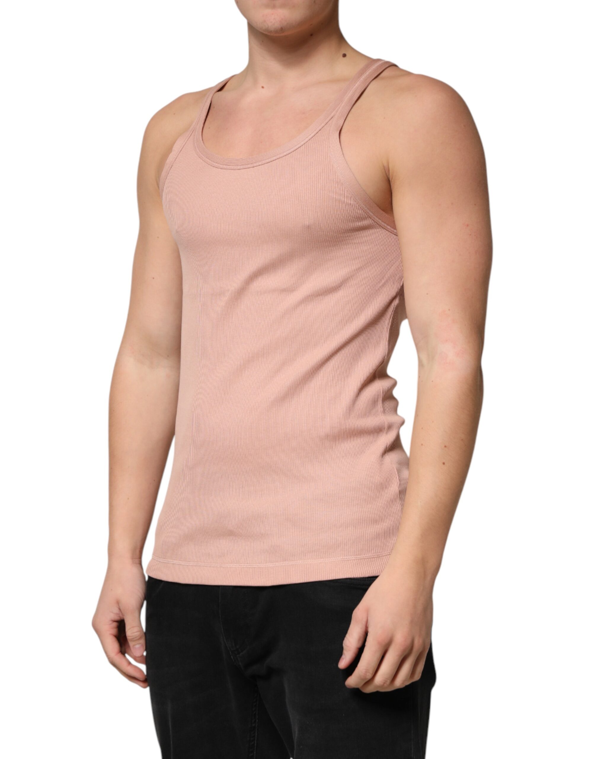 Dolce & Gabbana Pink Sleeveless Round Neck Tank Top T-shirt - Image 3