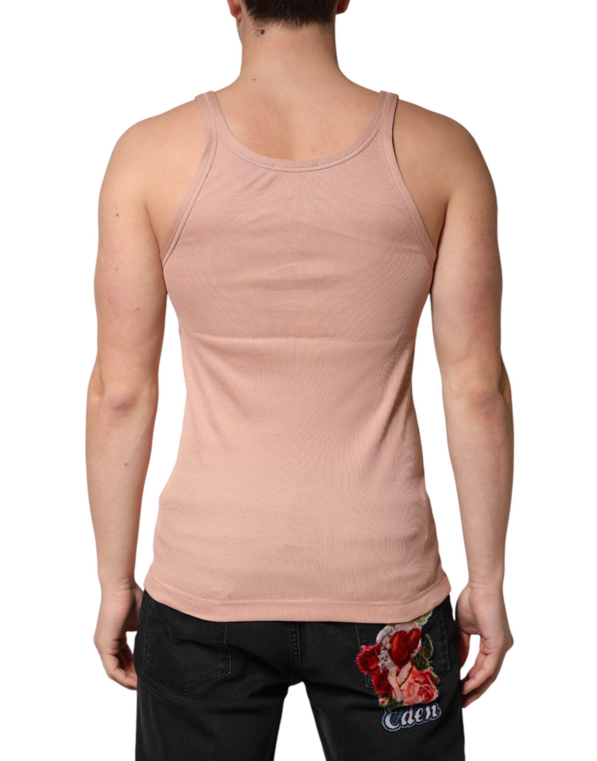 Dolce & Gabbana Pink Sleeveless Round Neck Tank Top T-shirt - Image 4