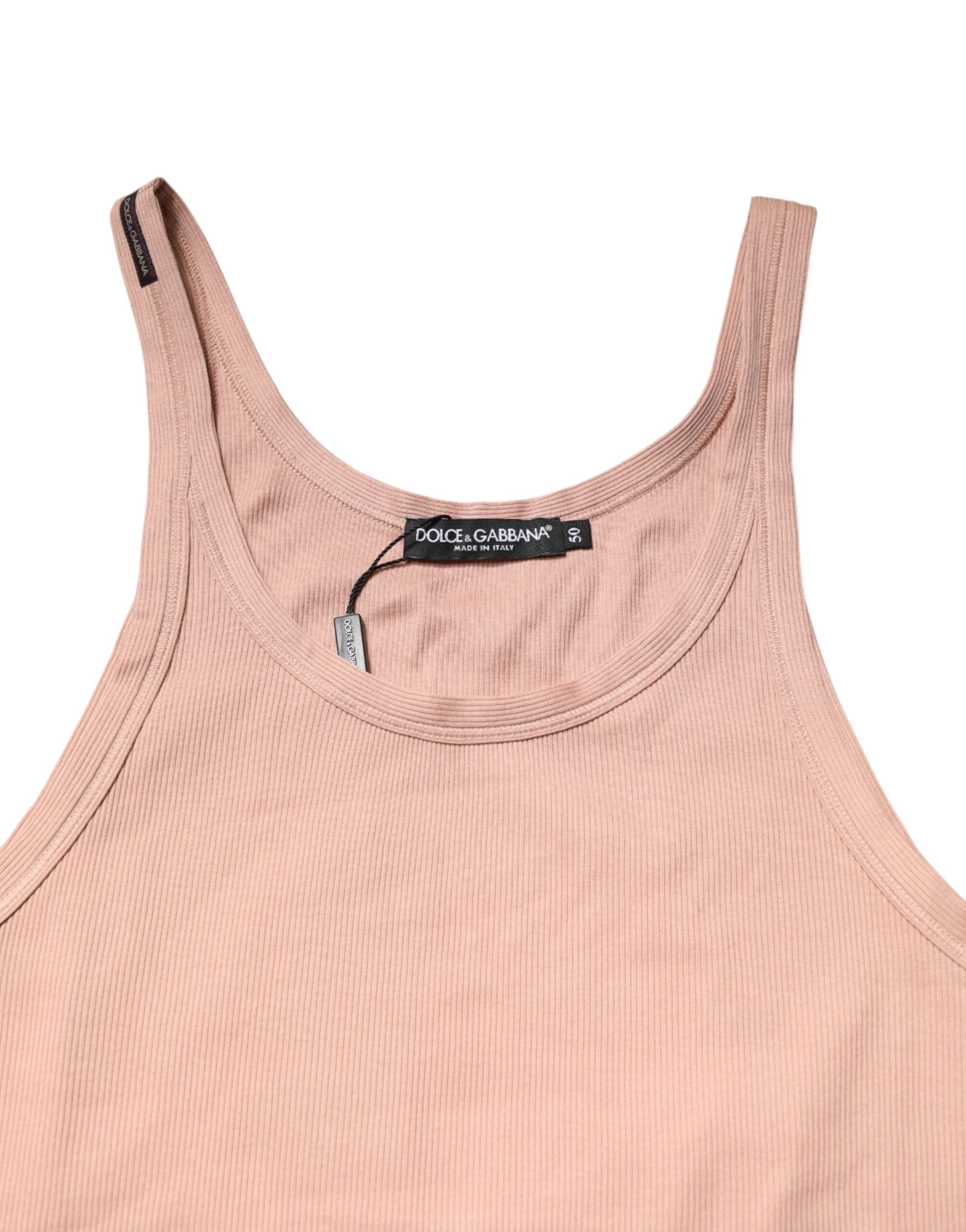 Dolce & Gabbana Pink Sleeveless Round Neck Tank Top T-shirt - Image 6
