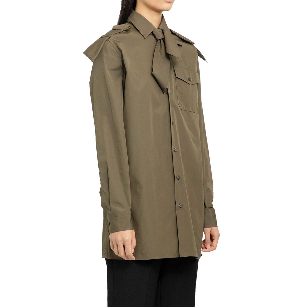 Prada Bicolor Cotton Dress Shirt - Image 2