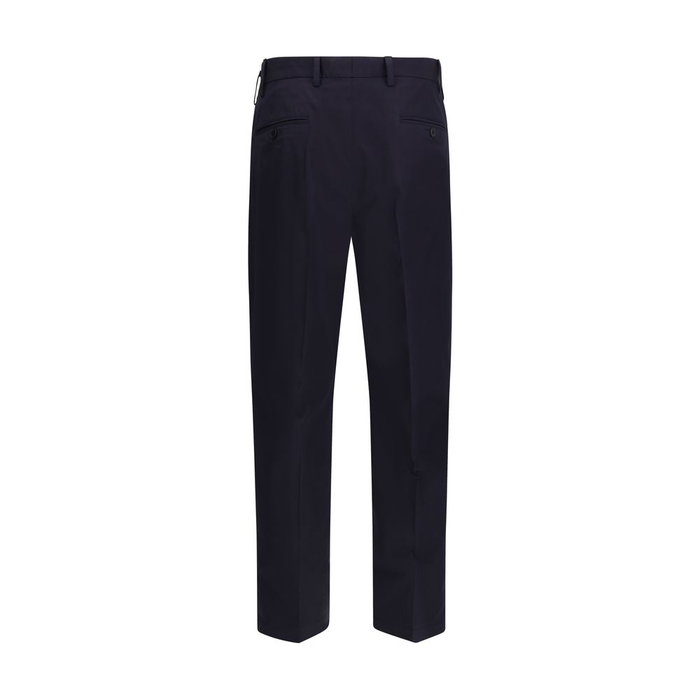 Prada Blue Cotton Casual Pants - Image 2