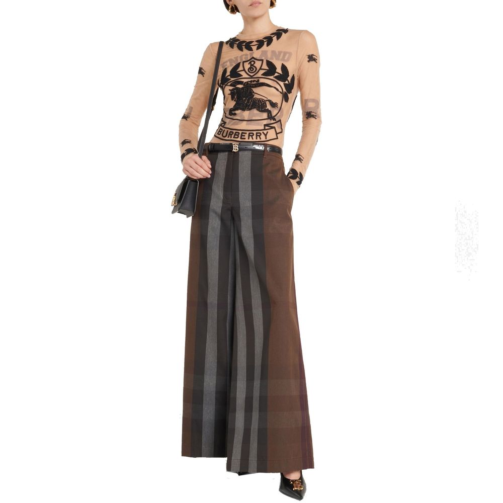 Burberry Brown Cotton Casual Pants - Image 2