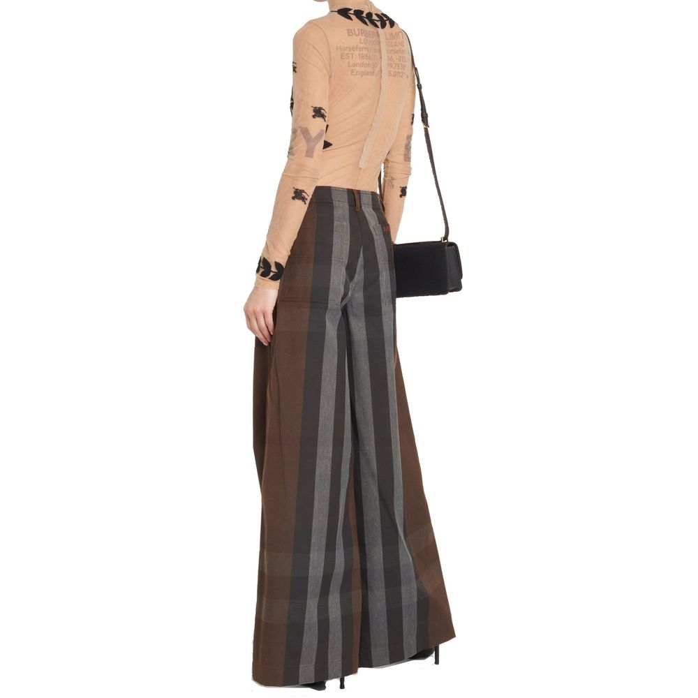 Burberry Brown Cotton Casual Pants - Image 3