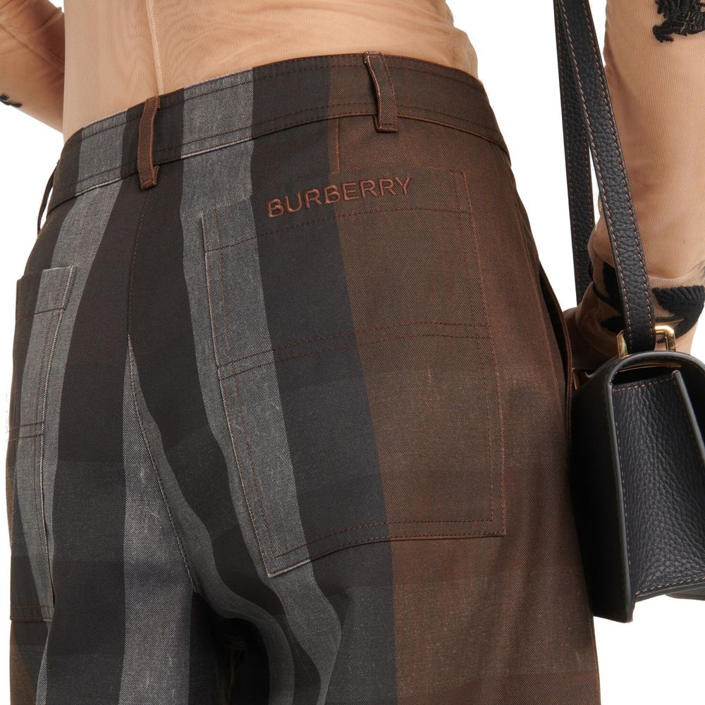 Burberry Brown Cotton Casual Pants - Image 4