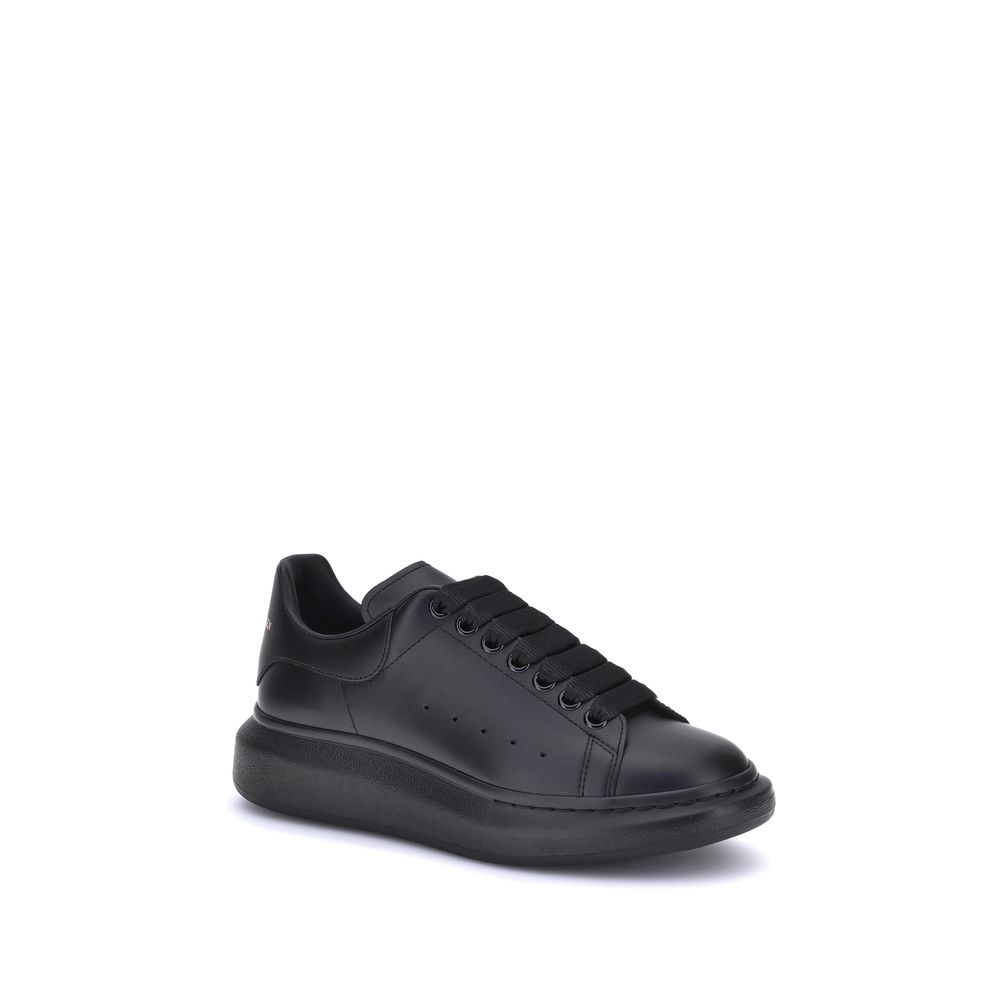 Alexander McQueen Black Calf Leather Bos Taurus Platform Sneakers - Image 2