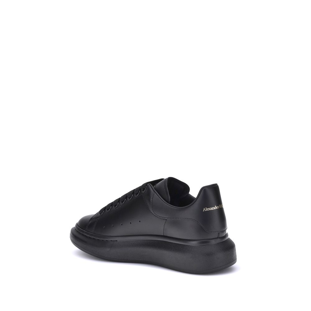 Alexander McQueen Black Calf Leather Bos Taurus Platform Sneakers - Image 3
