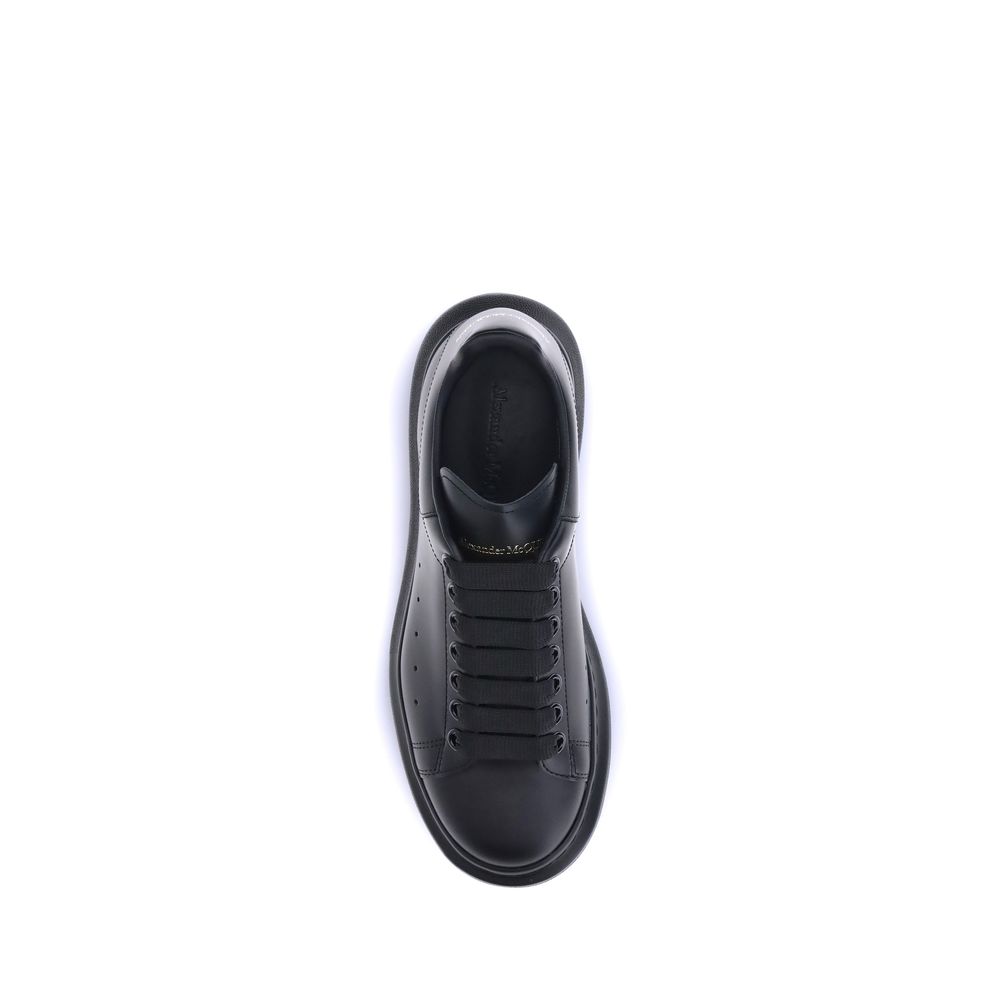 Alexander McQueen Black Calf Leather Bos Taurus Platform Sneakers - Image 4