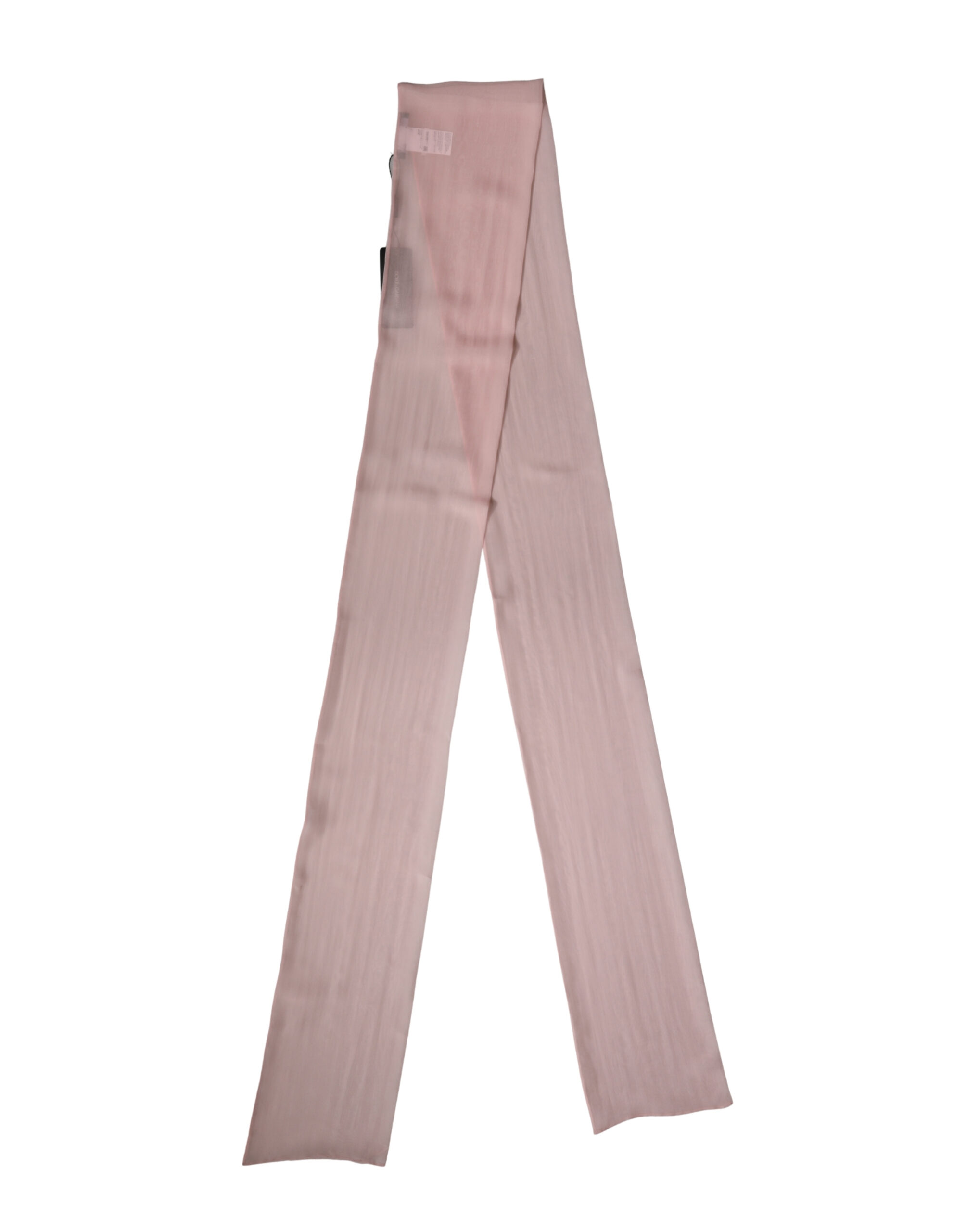 Dolce & Gabbana Light Pink Silk Neck Wrap Shawl Stole 293cm x 19cm Scarf