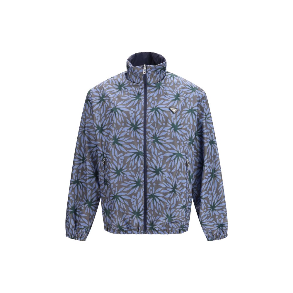 Prada Blue Recycled Polyamide Shell Jacket - Image 2
