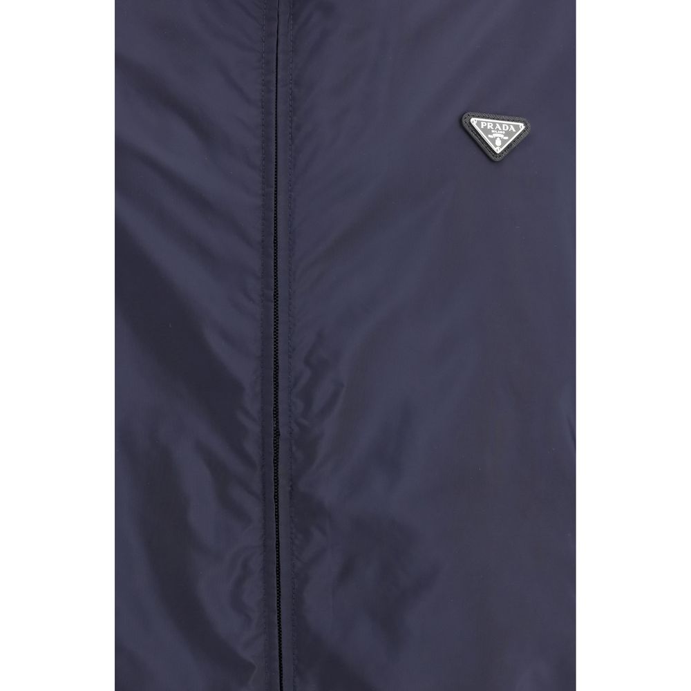 Prada Blue Recycled Polyamide Shell Jacket - Image 5