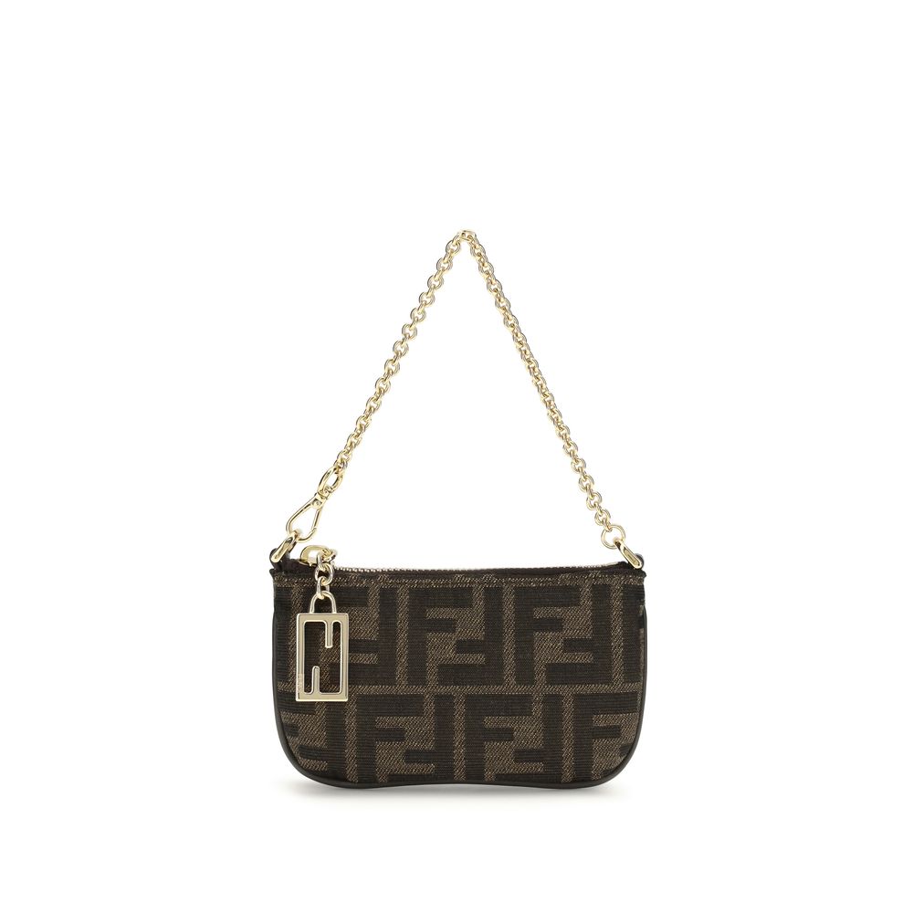 Fendi Brown Polyester Shoulder Bag
