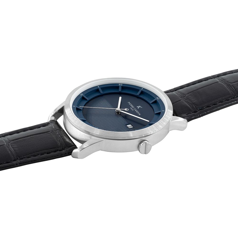 Pierre Cardin Black Leather Dress Watch - Image 2