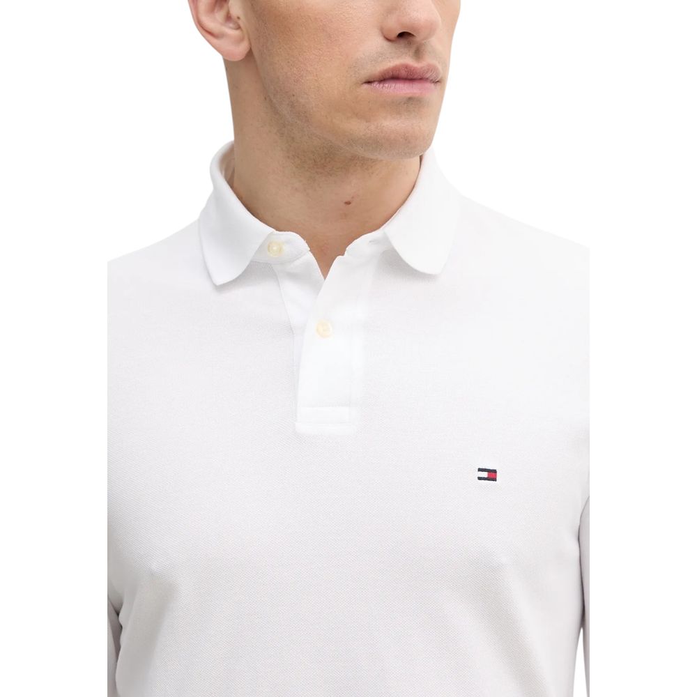 Tommy Hilfiger White Organic Cotton Long Sleeve T-Shirt - Image 4