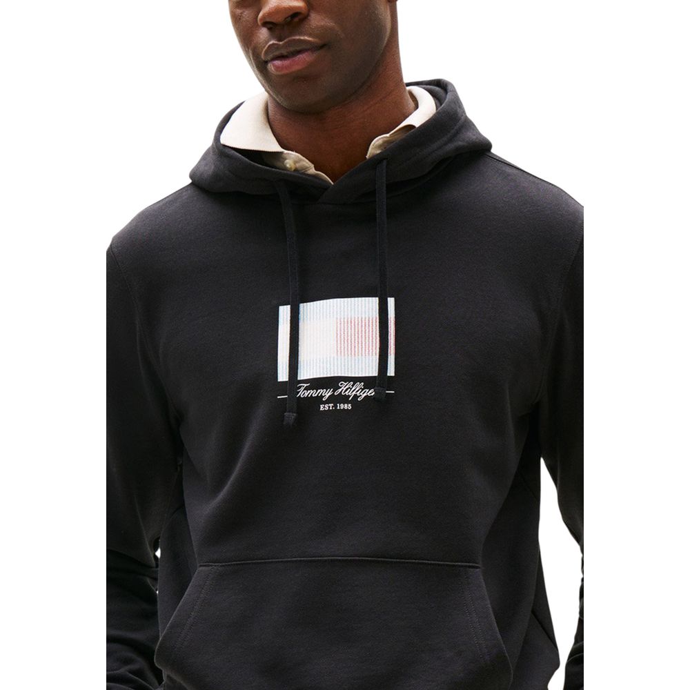 Tommy Hilfiger Black Recycled Cotton Hoodie - Image 4