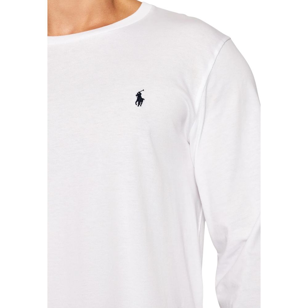 Ralph Lauren White Cotton Long Sleeve T-Shirt - Image 4