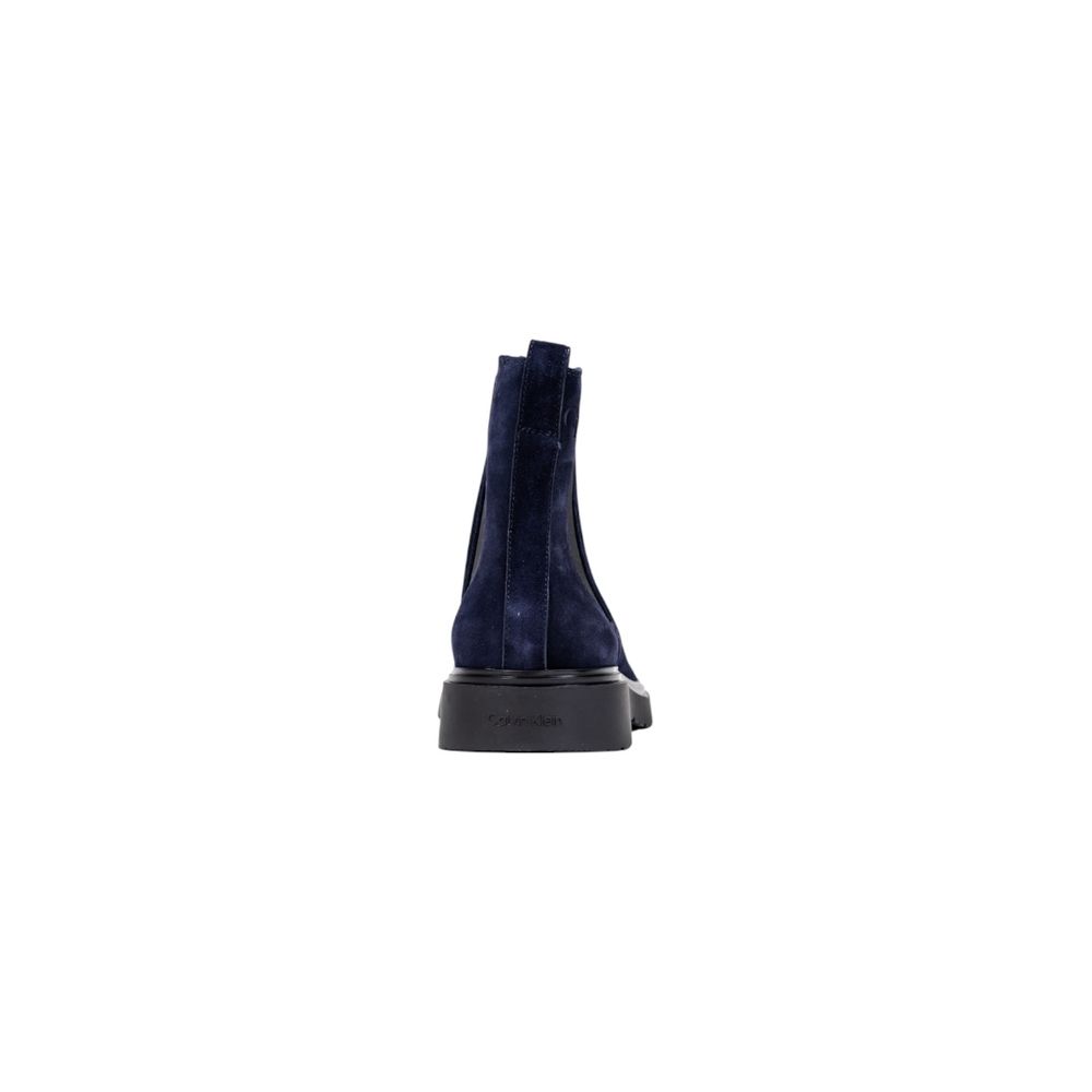 Calvin Klein Jeans Blue Suede Leather Chelsea Boots - Image 4