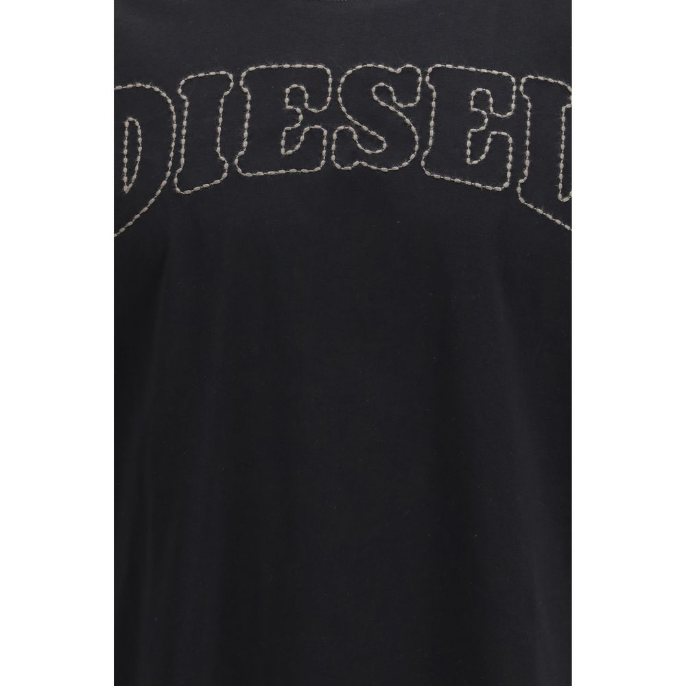 Diesel Black Cotton T-Shirt - Image 3