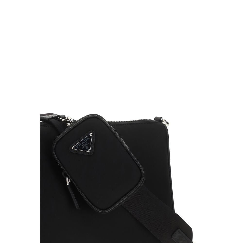 Prada Black Recycled Polyamide Shoulder Bag - Image 4