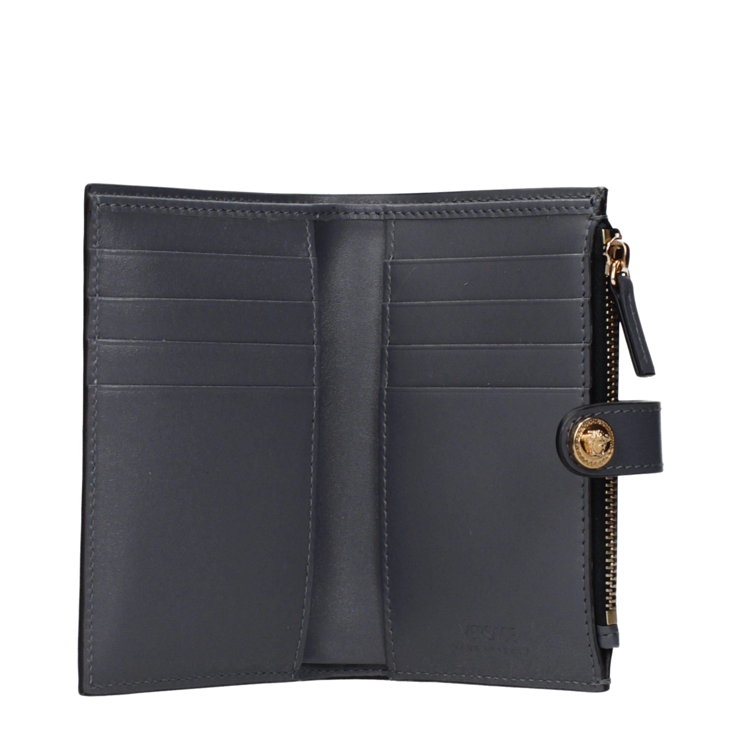 Versace Gray Leather Wallet - Image 2