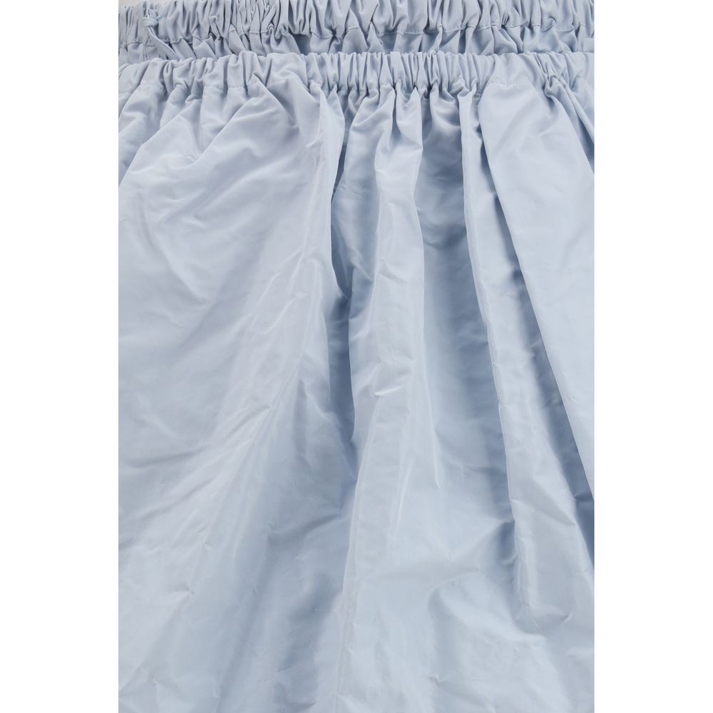 Prada Blue Silk Long Skirt - Image 3