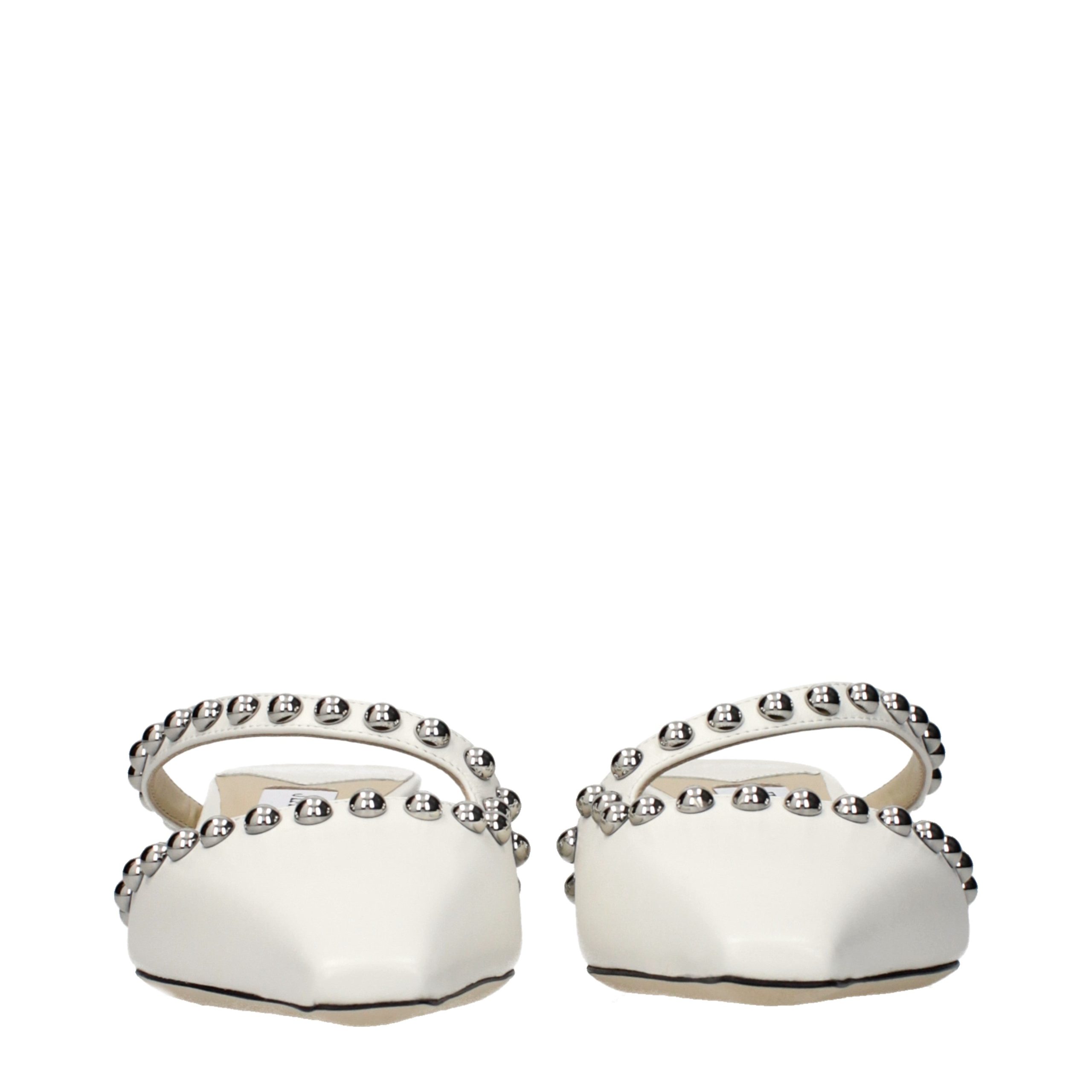 Jimmy Choo White Leather Flat Sandals - Image 3