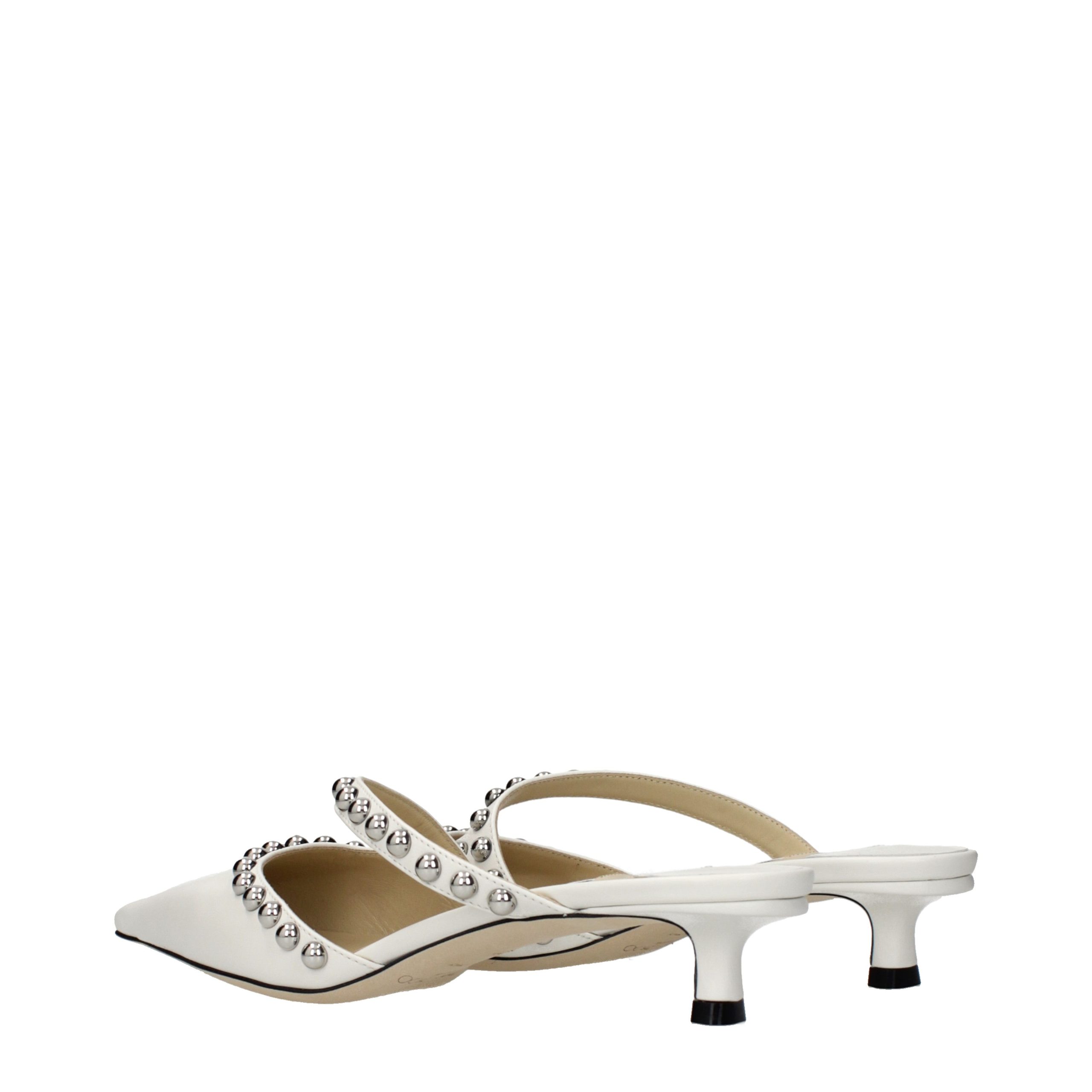 Jimmy Choo White Leather Flat Sandals - Image 4