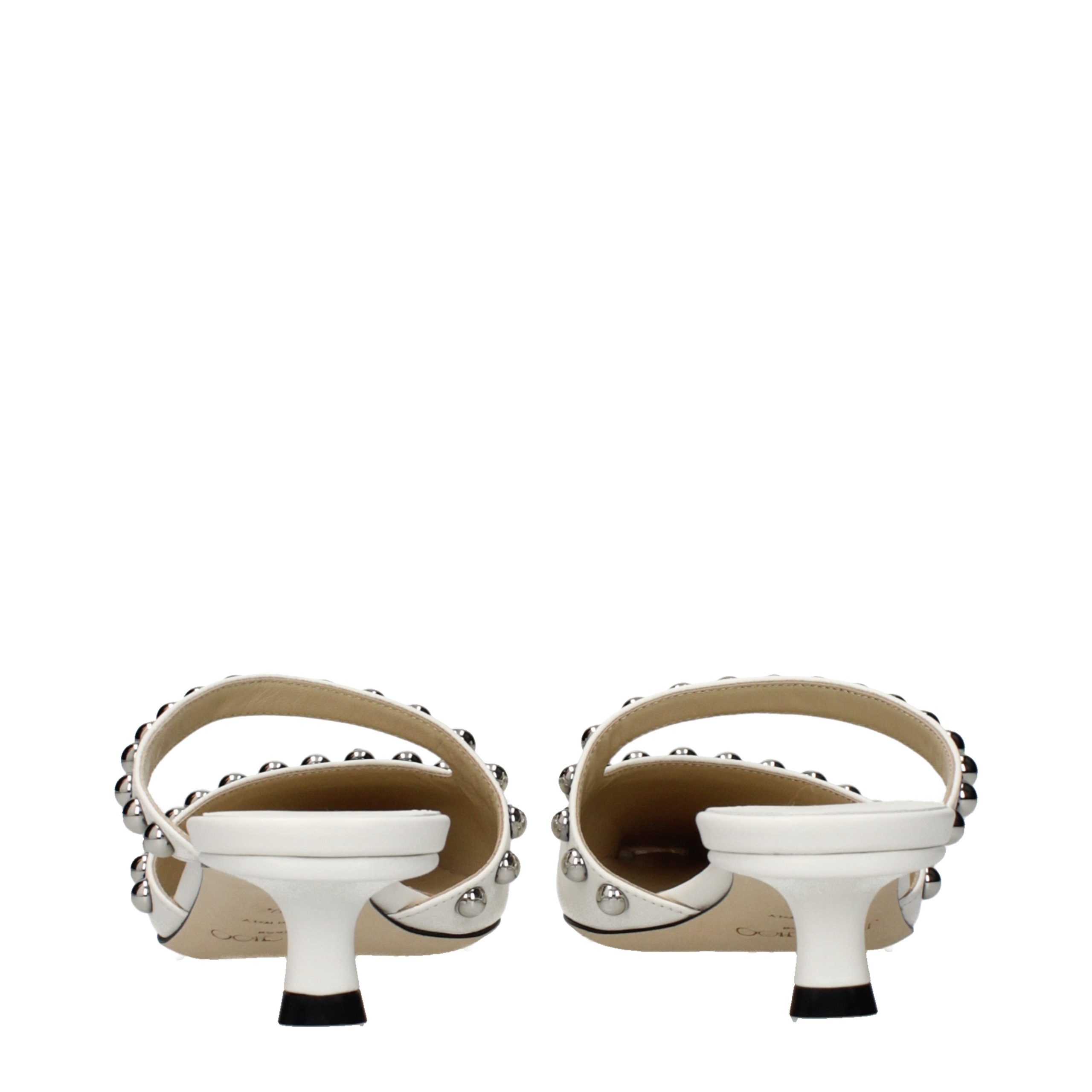 Jimmy Choo White Leather Flat Sandals - Image 5